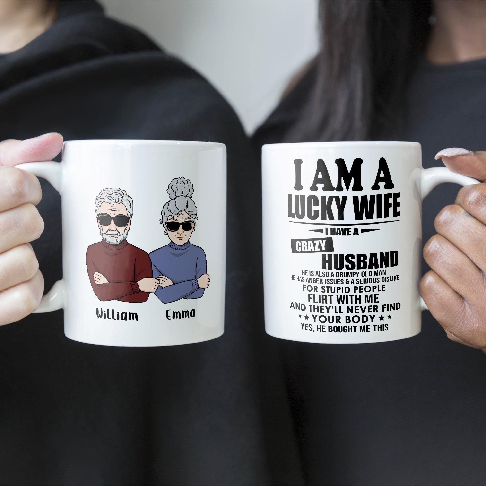 I Am A Lucky Wife - Personalized Mug - Valentine's Day, ChristmasGift For Wife