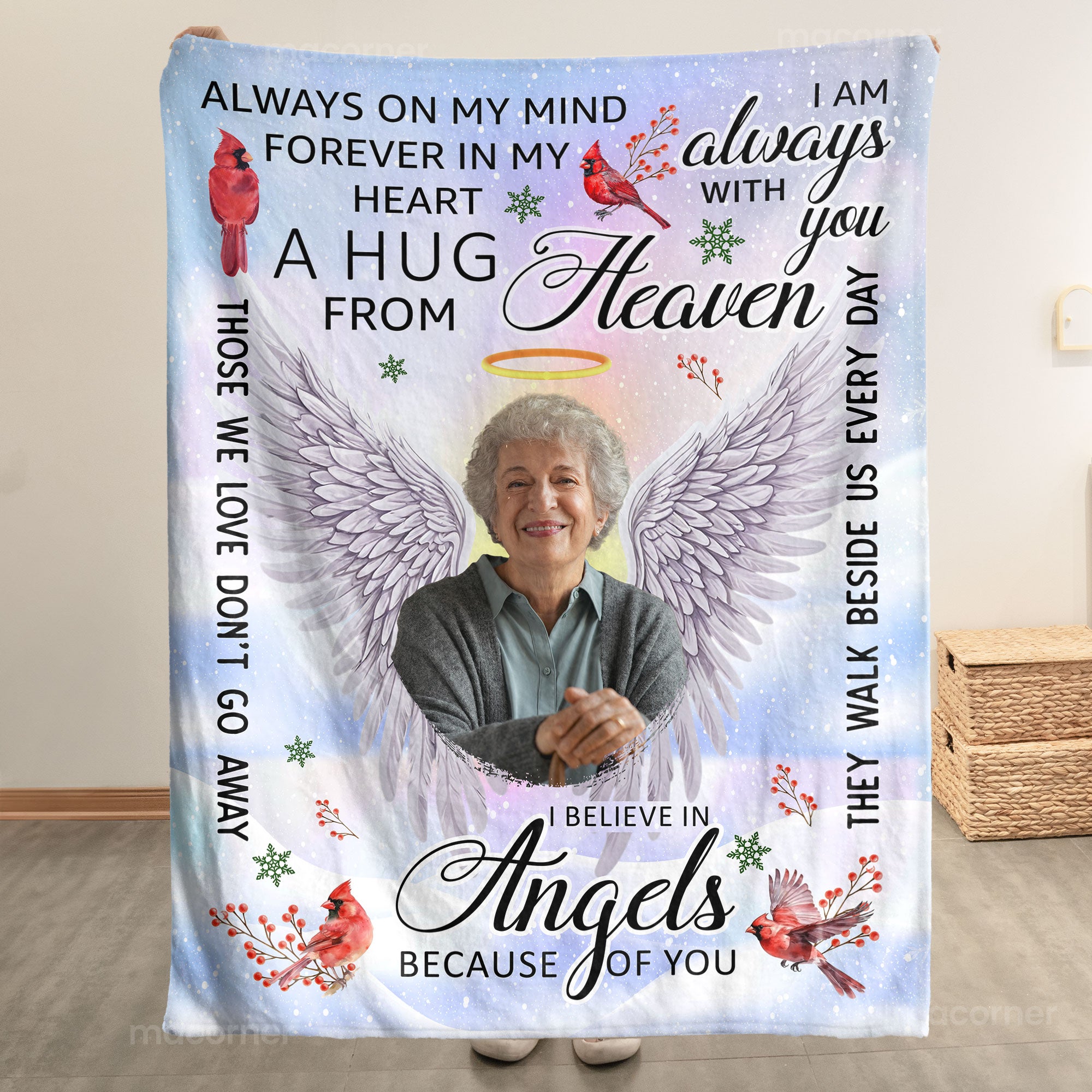 I Am Always With You A Hug From Heaven - Personalized Photo Blanket