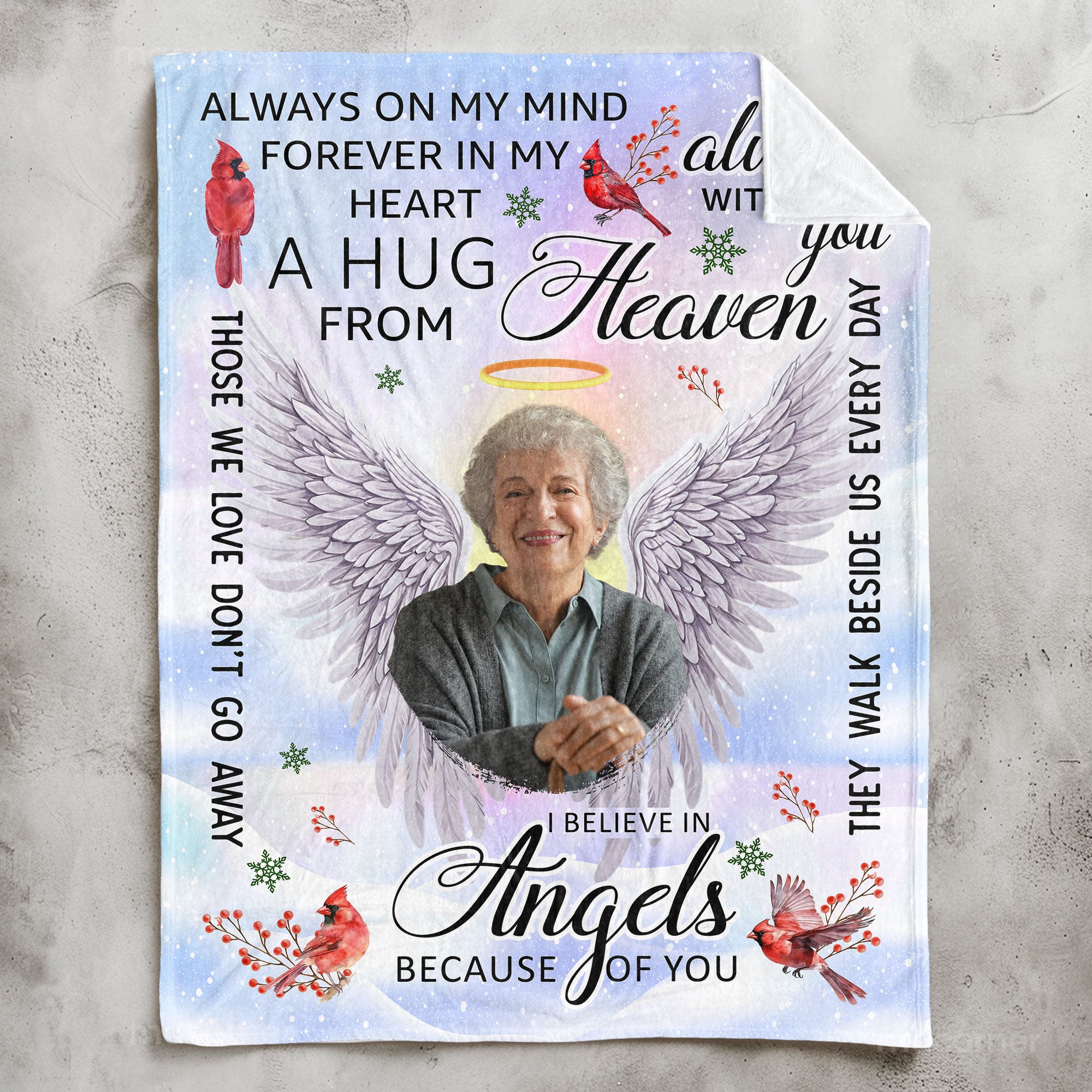 I Am Always With You A Hug From Heaven - Personalized Photo Blanket