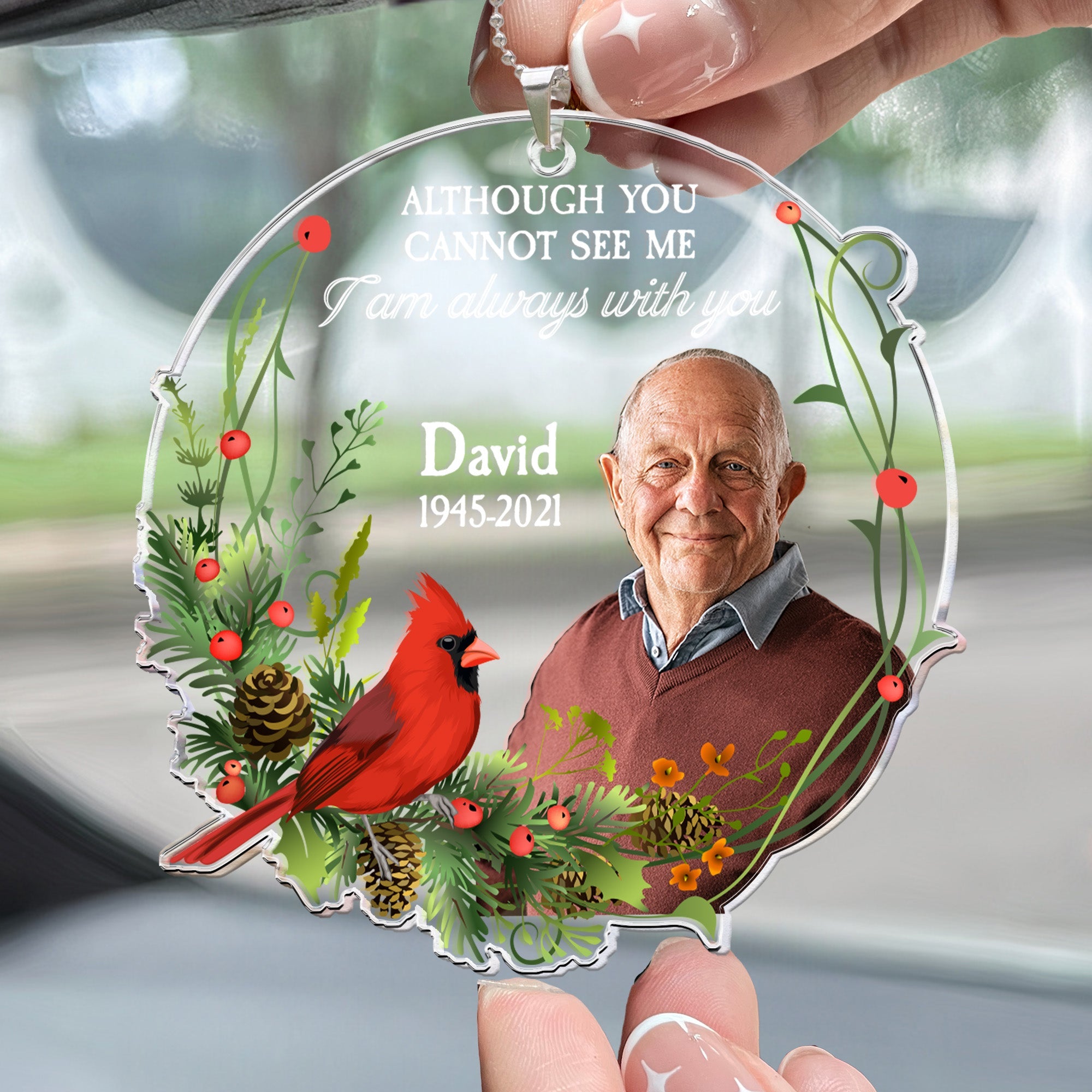 I Am Always With You - Personalized Photo Rear View Mirror Accessory