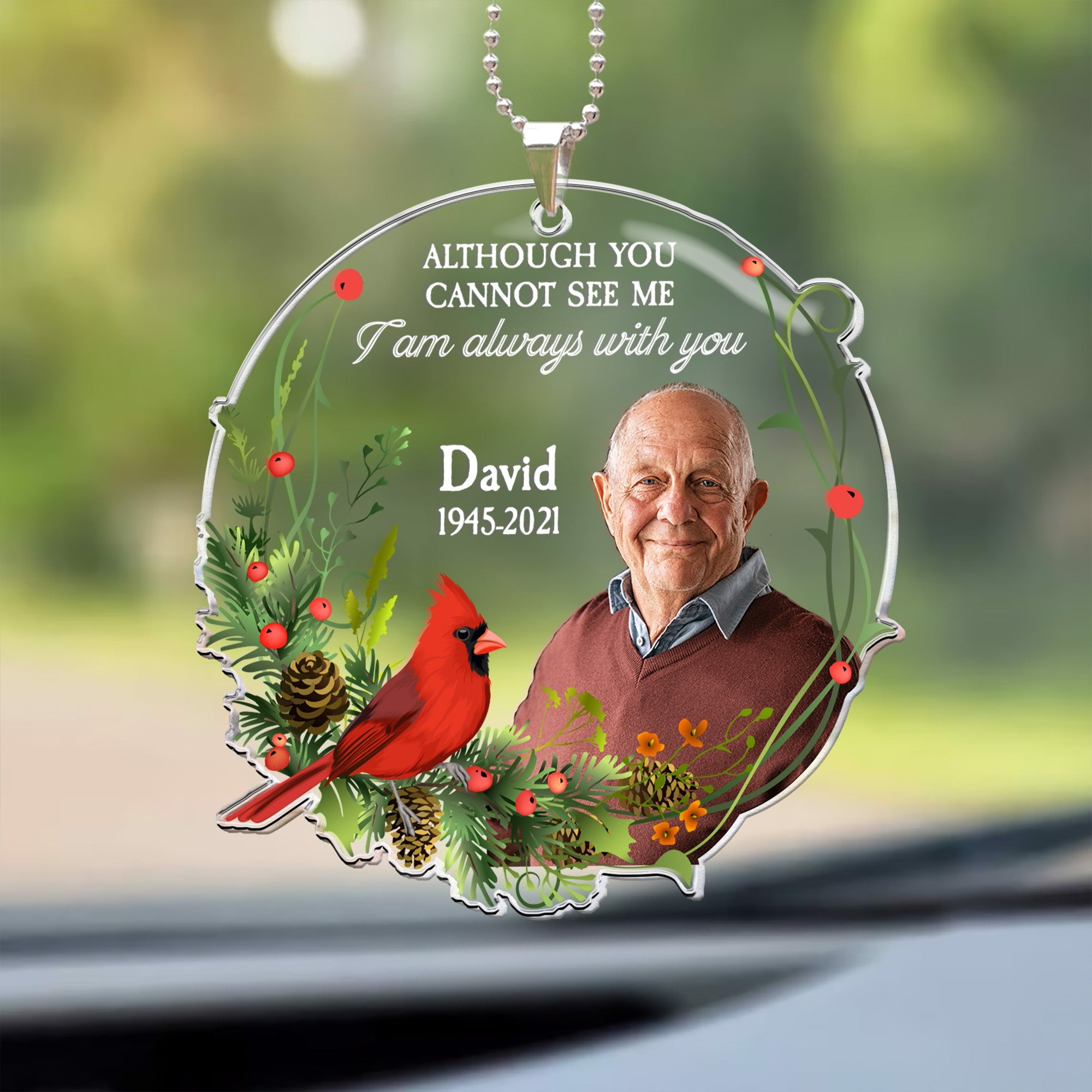 I Am Always With You - Personalized Photo Rear View Mirror Accessory