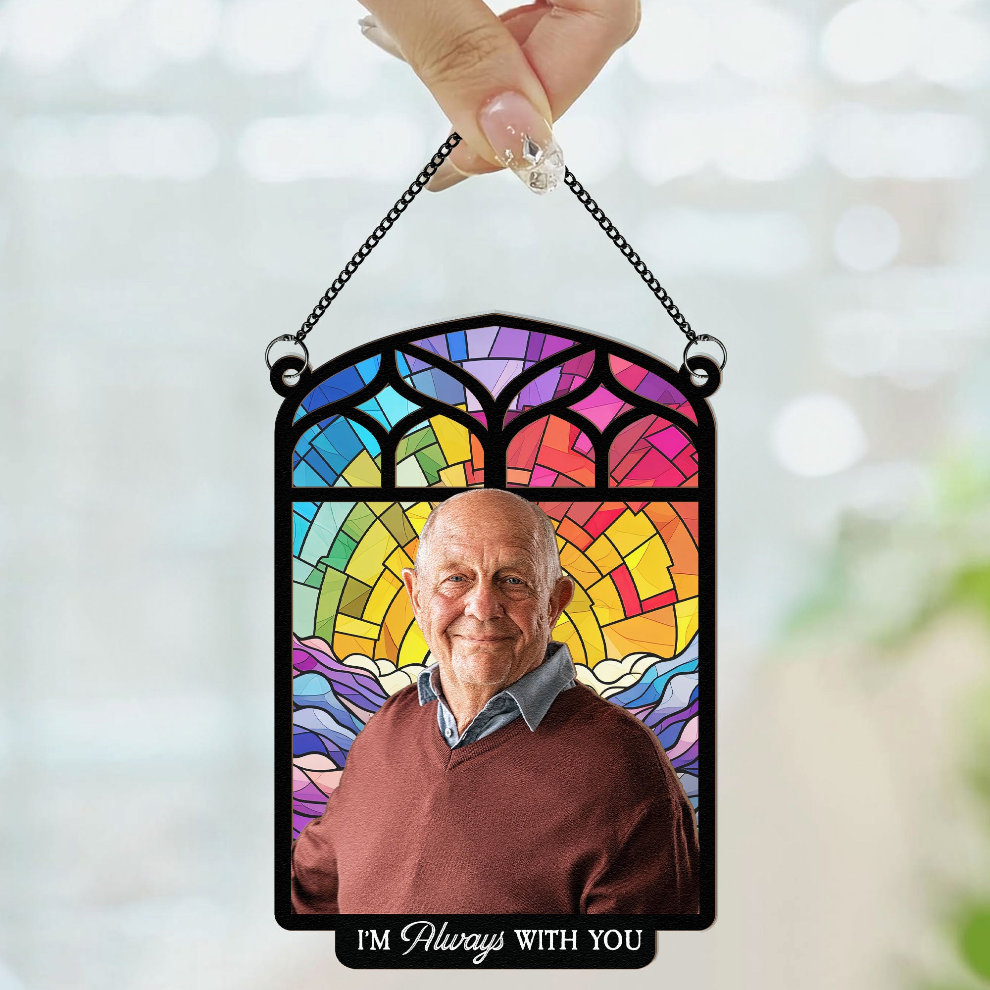 I Am Always With You - Personalized Window Hanging Suncatcher Photo Ornament