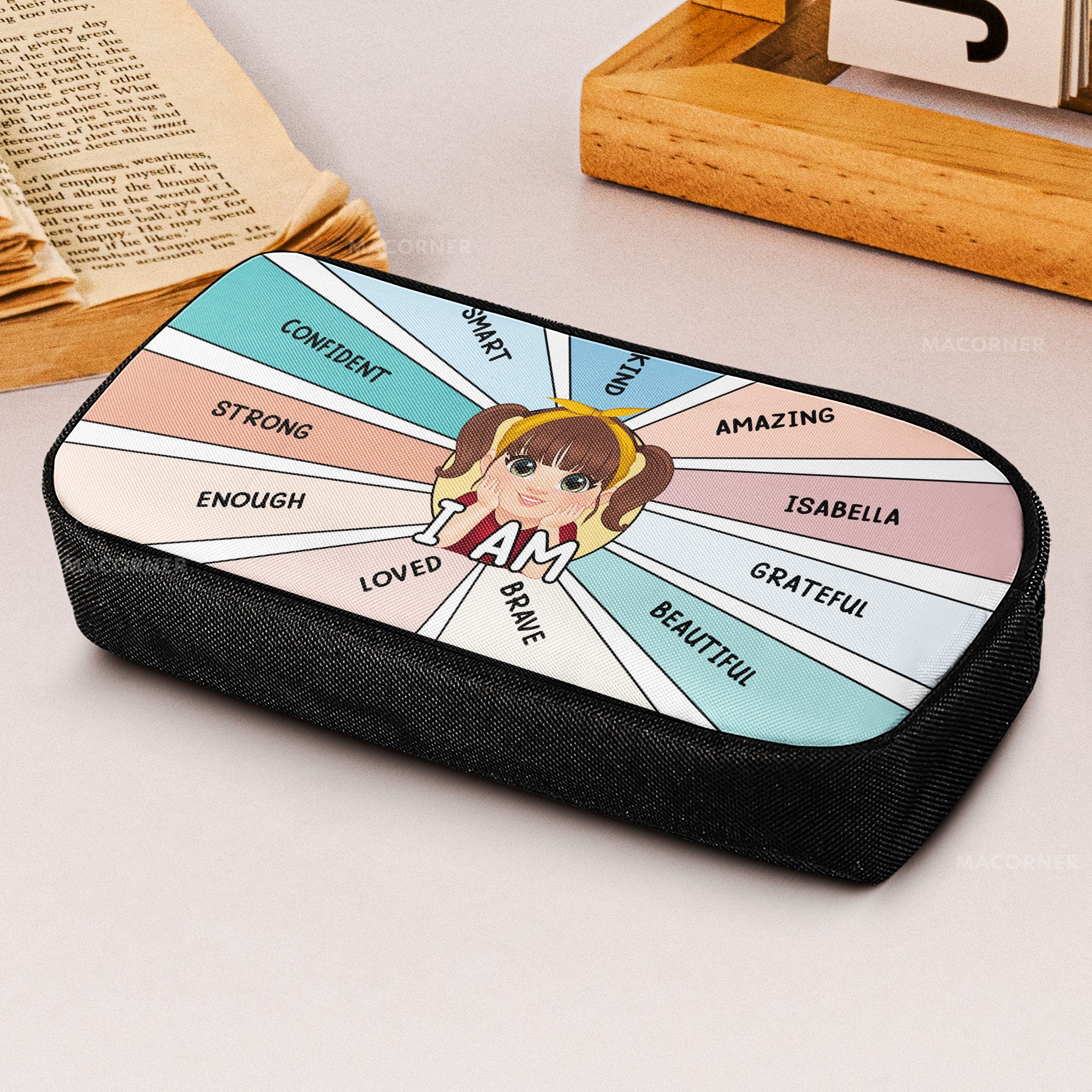 I Am Kind, Smart, Brave, Strong - Personalized Pencil Case