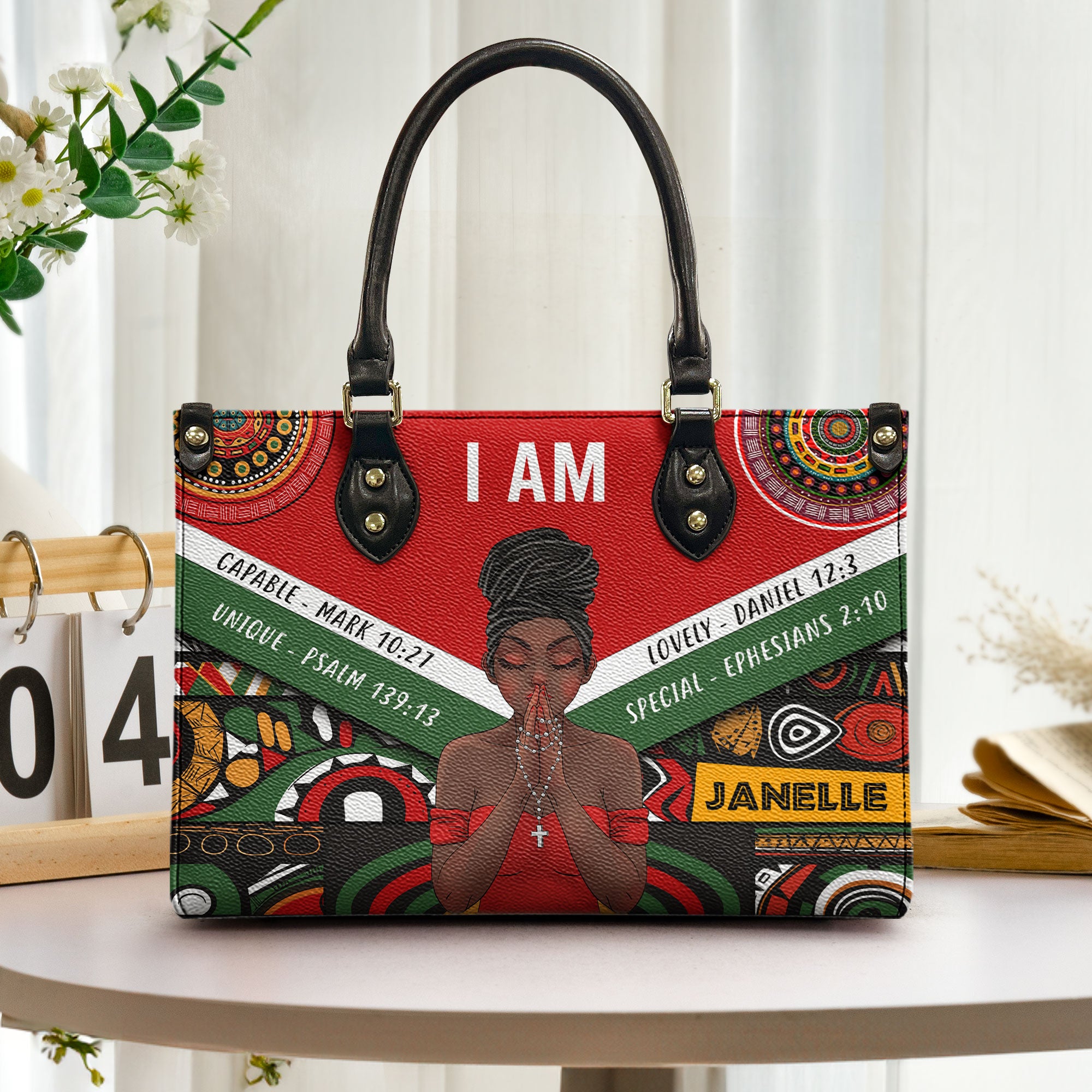 I Am - Personalized Leather Bag