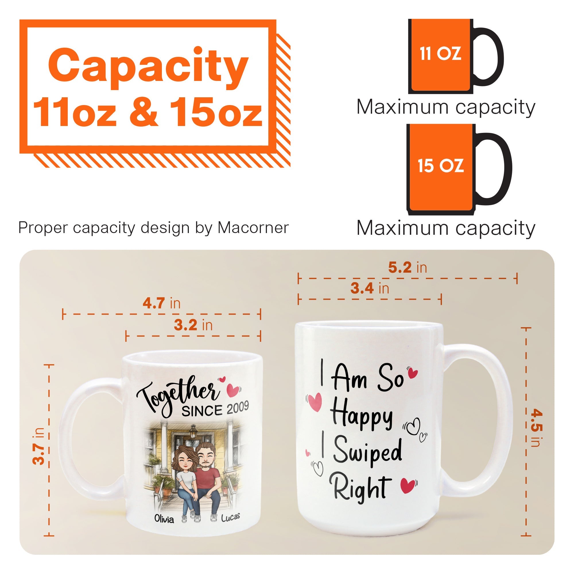 I Am So Happy I Swiped Right Couples - Personalized Mug