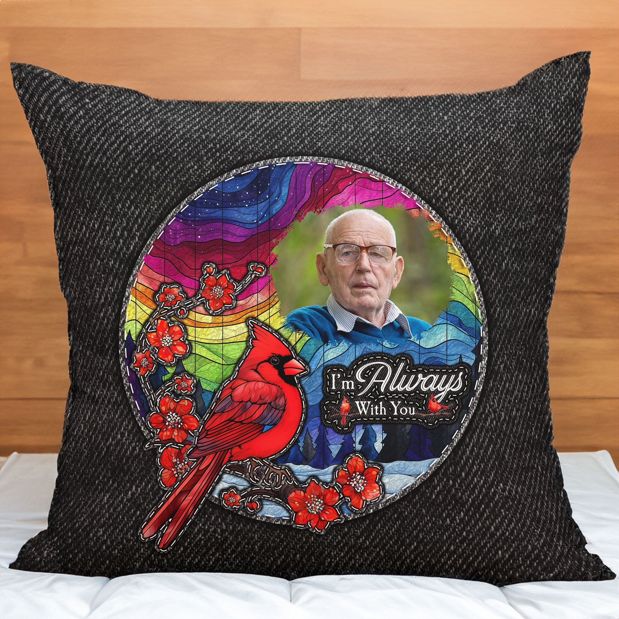 I Am With You - Personalized Photo Pillow (Insert Included)