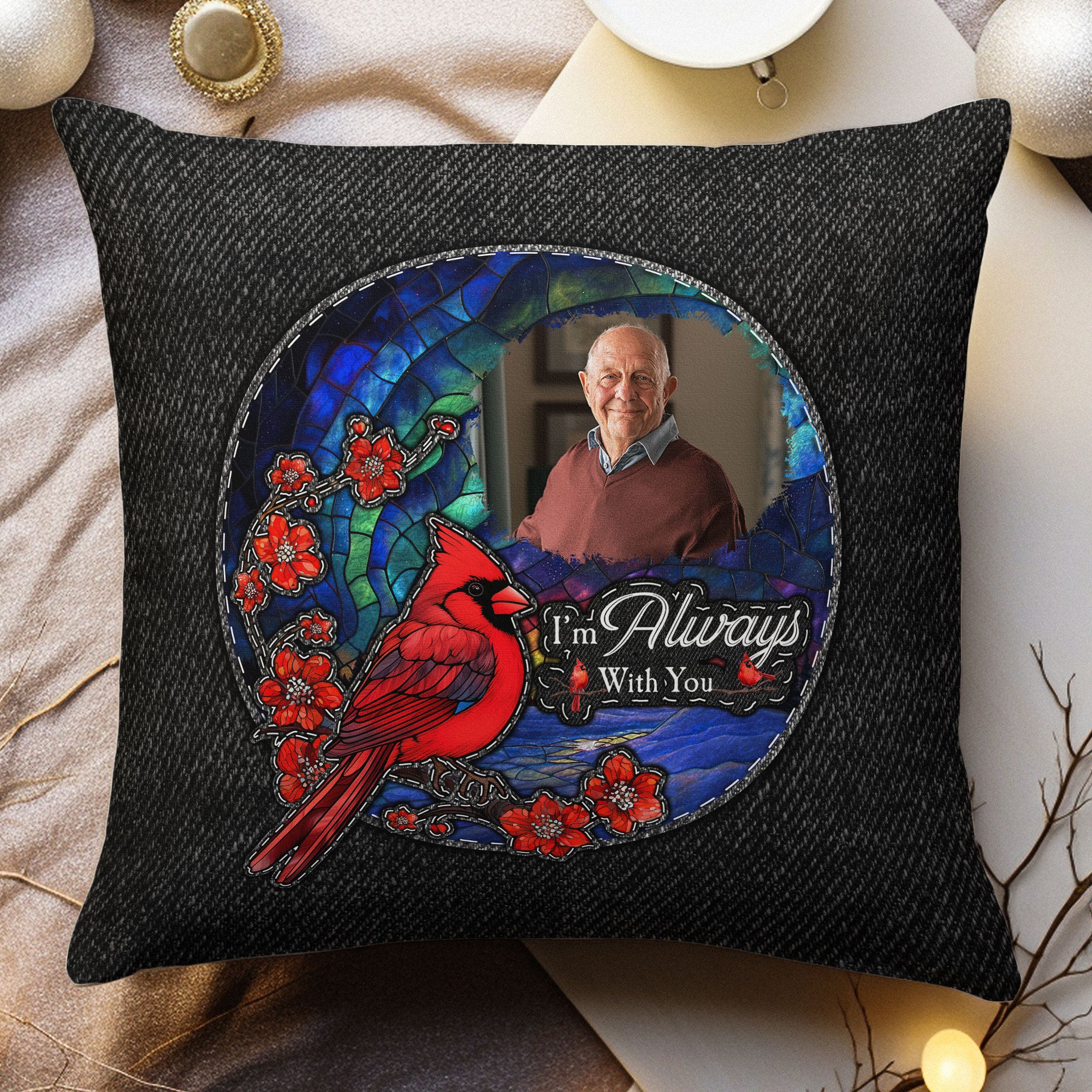 I Am With You - Personalized Photo Pillow (Insert Included)