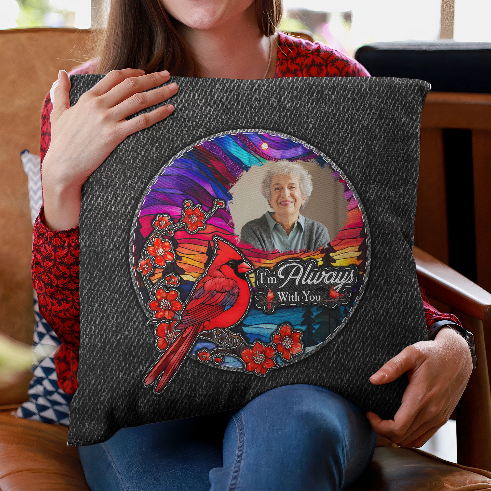 I Am With You - Personalized Photo Pillow (Insert Included)