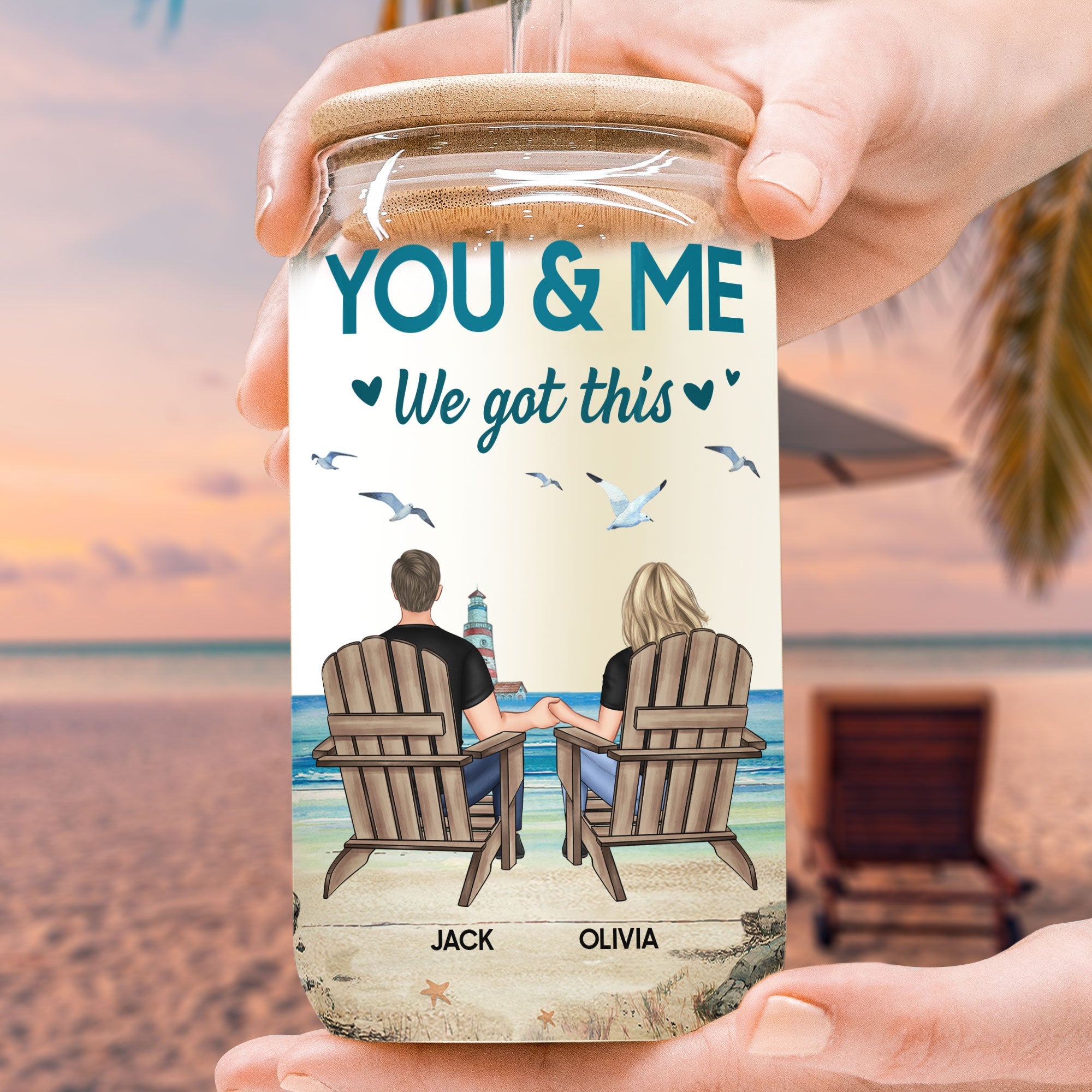 I Choose You To Do Life With - Personalized Clear Glass Cup