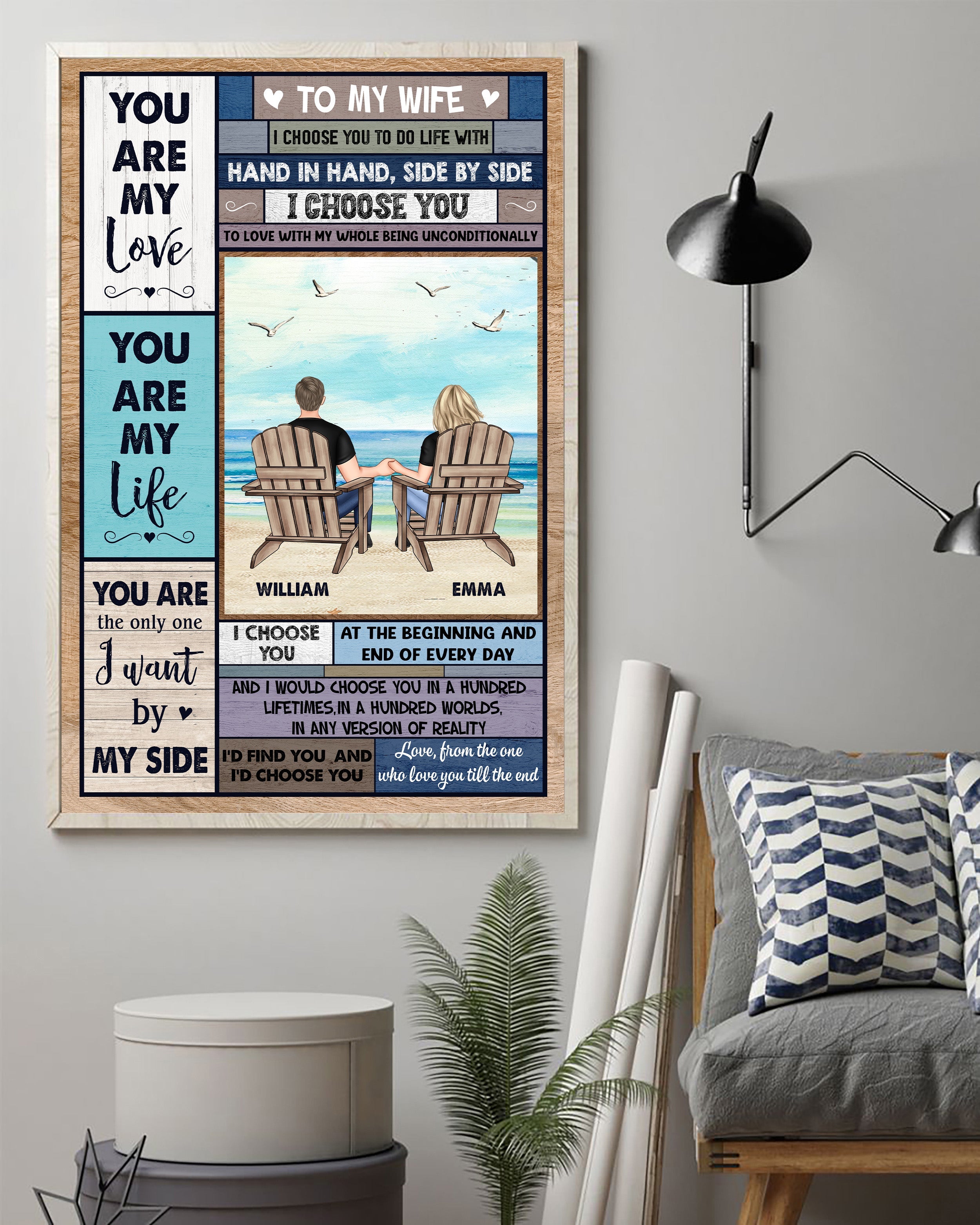 I Choose You To Do Life With You - Personalized Poster