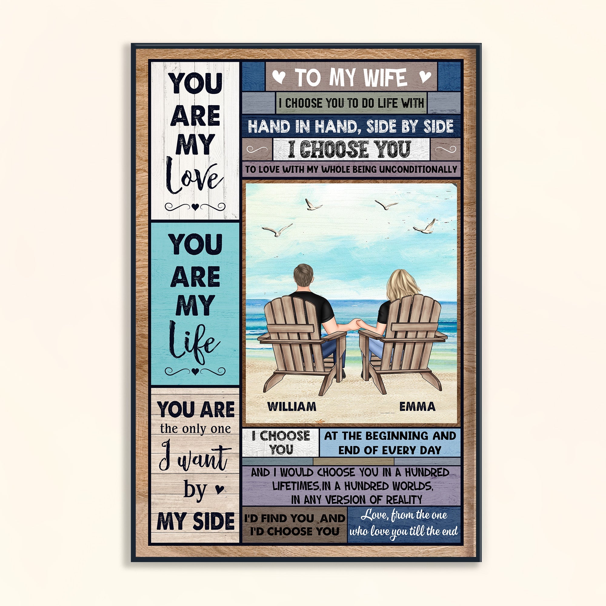 I Choose You To Do Life With You - Personalized Poster