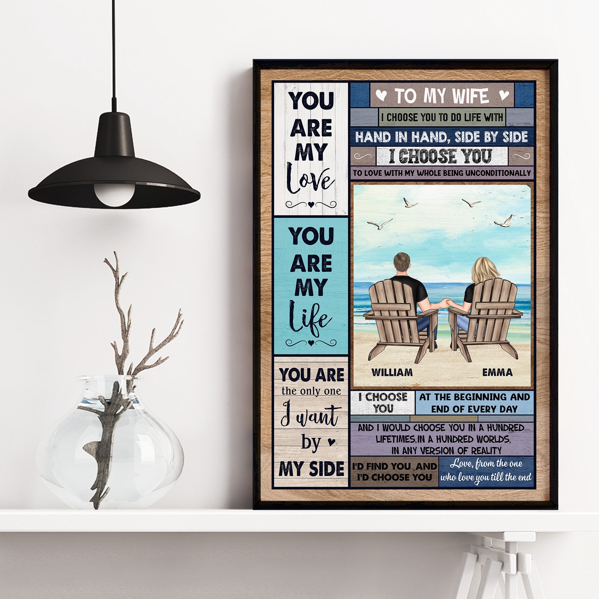 I Choose You To Do Life With You - Personalized Poster