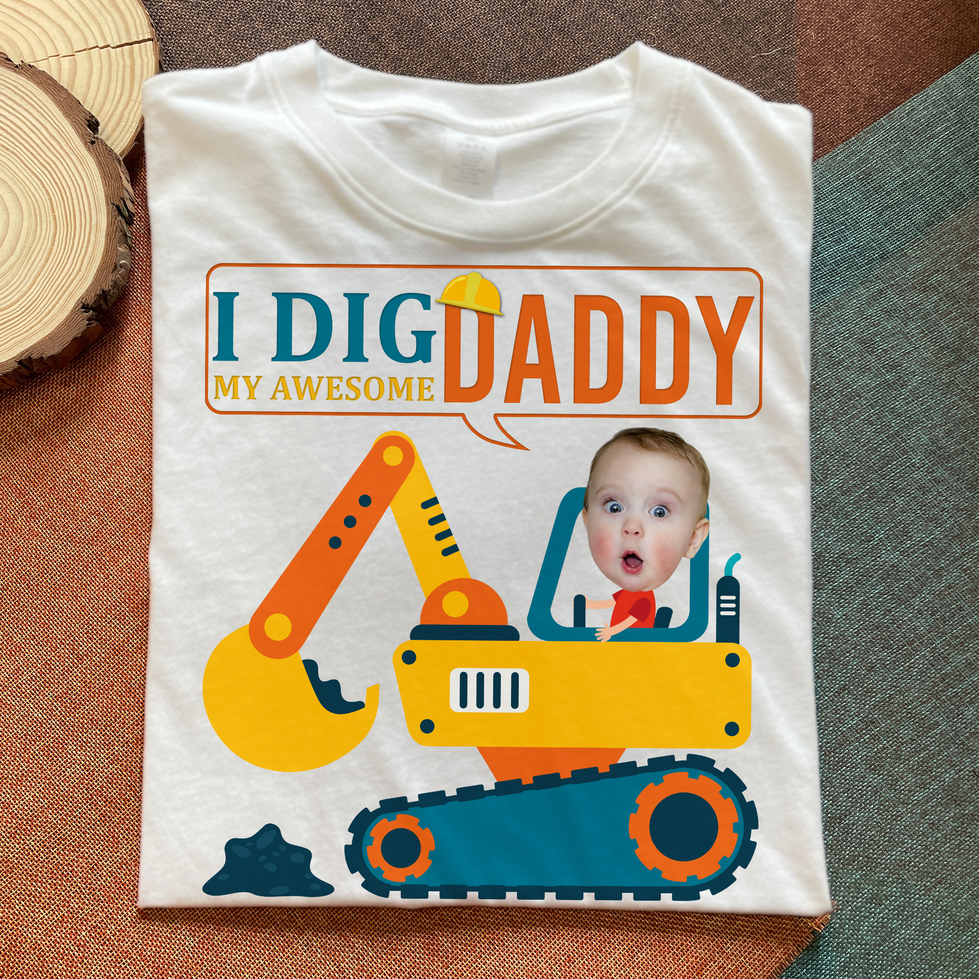 I Dig My Awesome Daddy - Personalized Photo Shirt