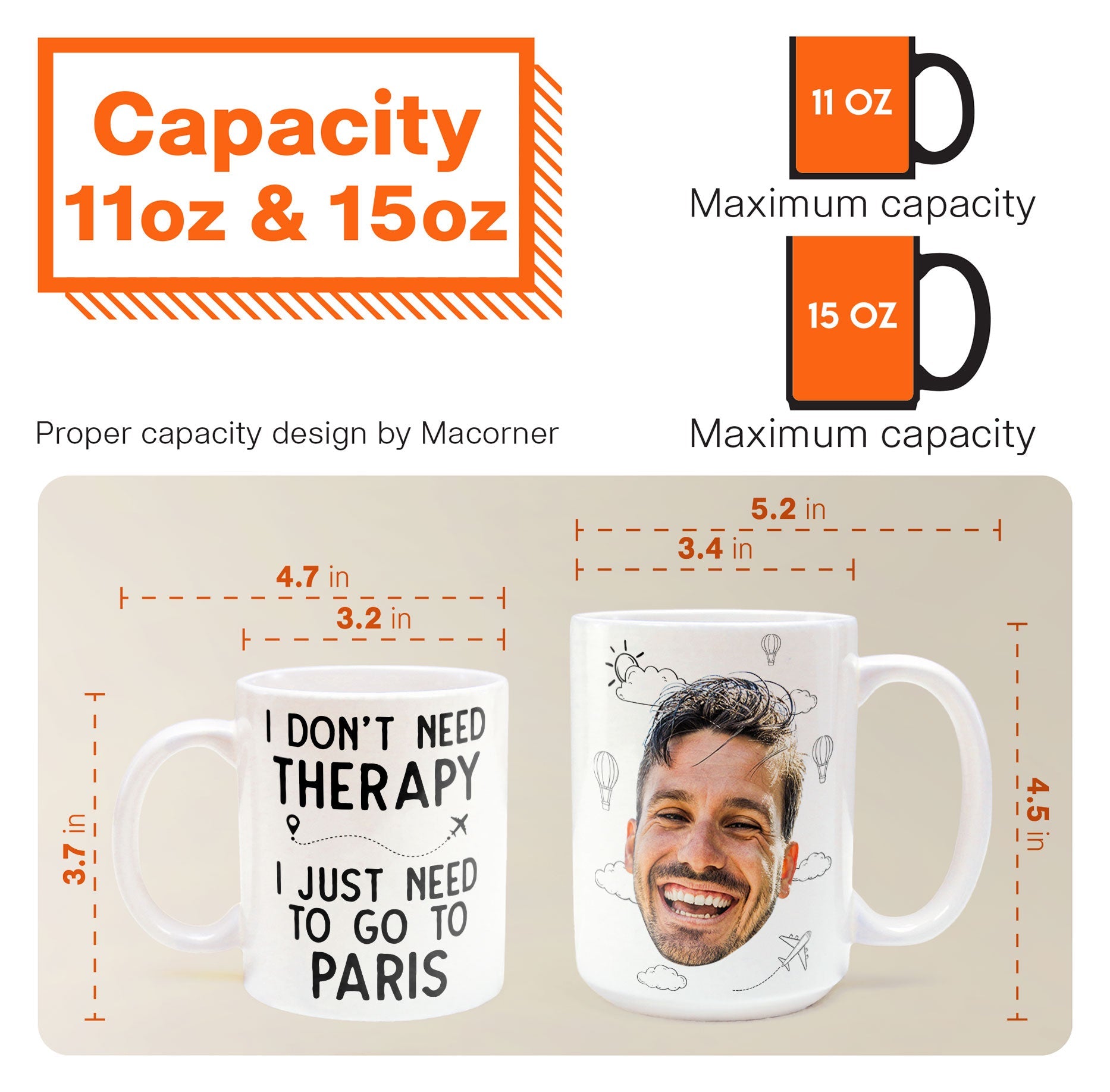 I Don't Need Therapy I Just Need To Go Traveling - Personalized Photo Mug