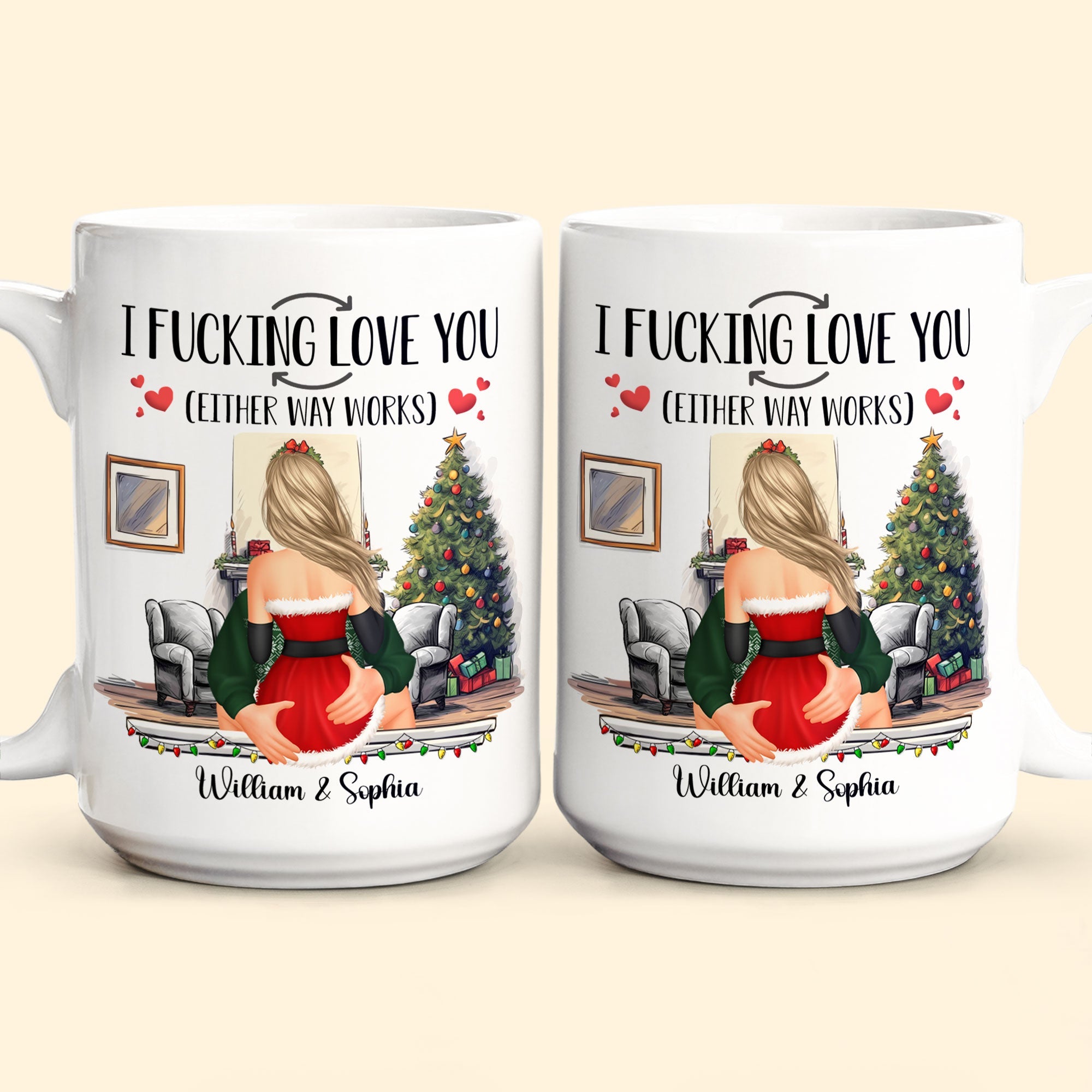 I F-Cking Love You (Either Way Works) Couples - Personalized Mug