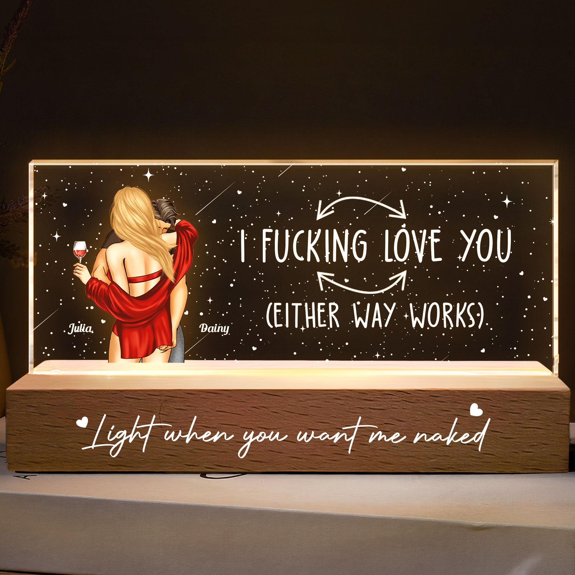 I F*cking Love You - Personalized LED Night Light