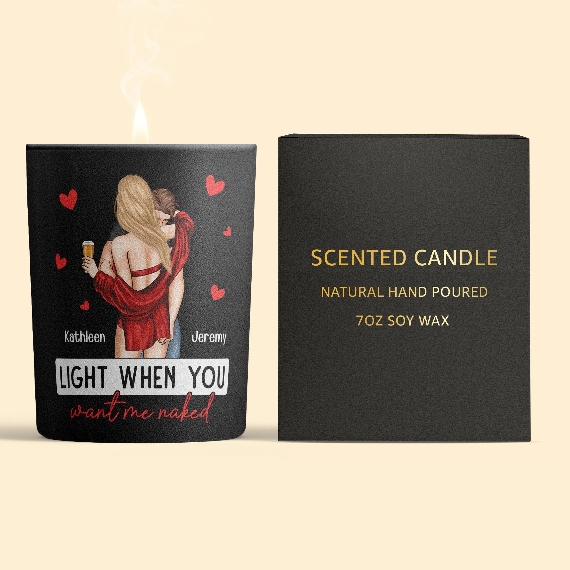 I F-king Love You Light When You Want Me Naked - Personalized Candle