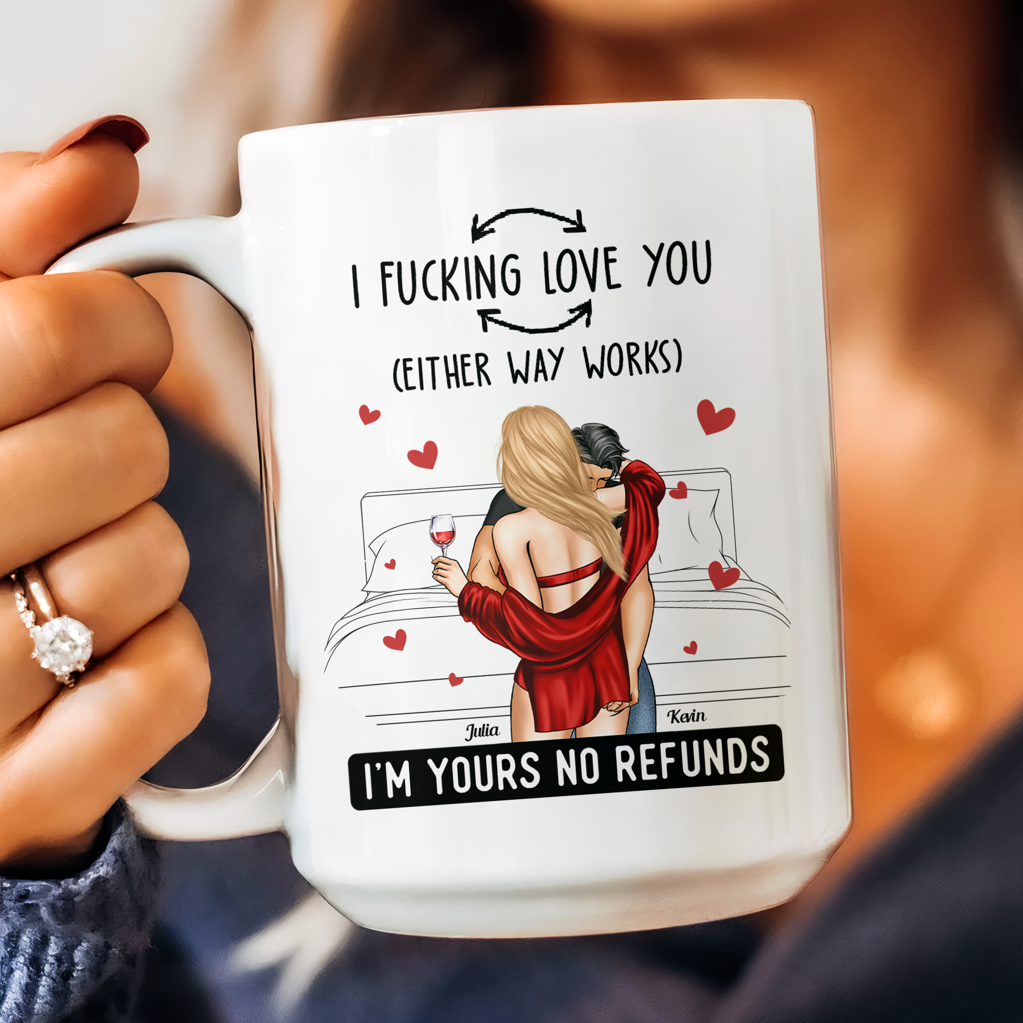 I F- Love You (Either Way Works) Love Couples - Personalized Mug