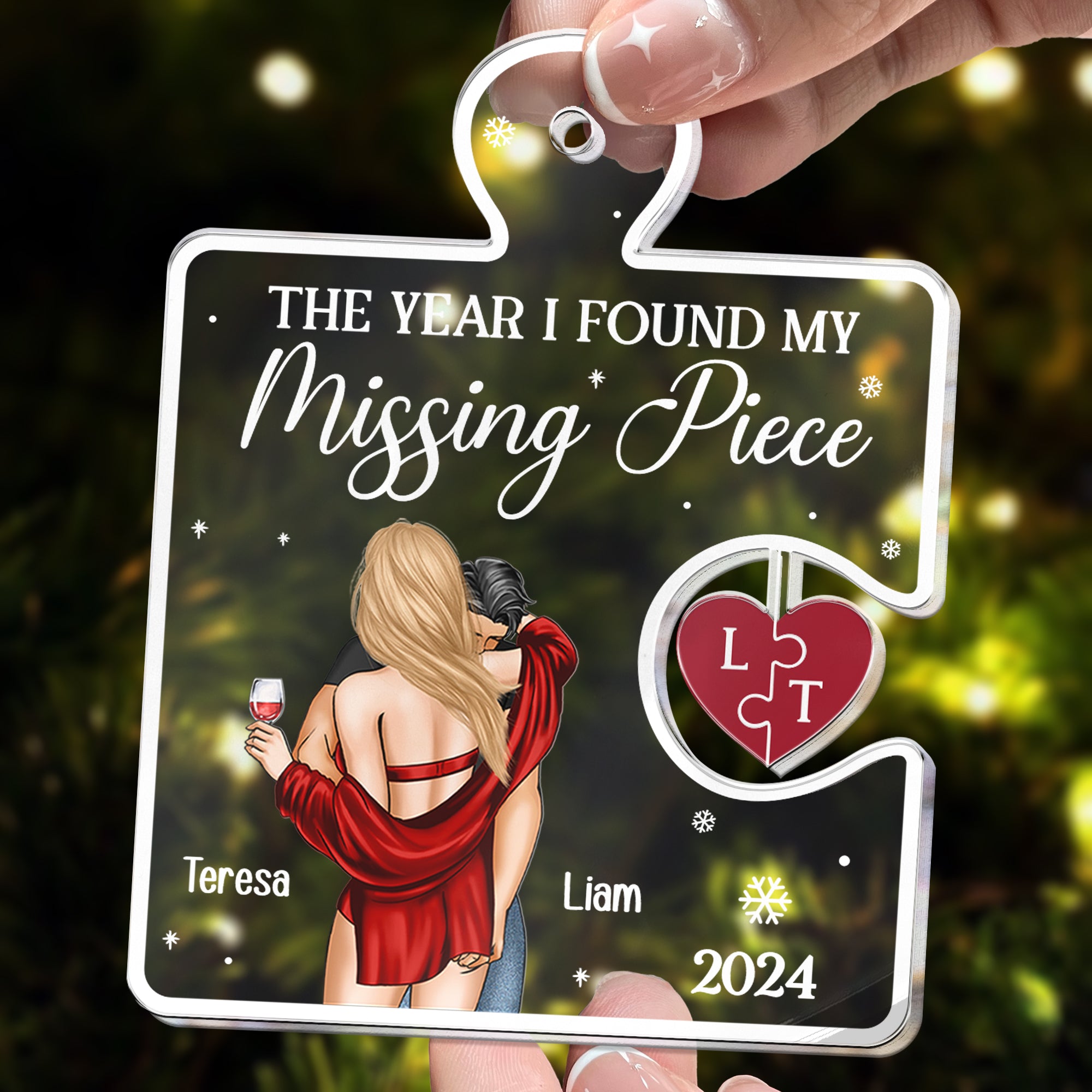 I Found My Missing Piece - Personalized Acrylic Ornament