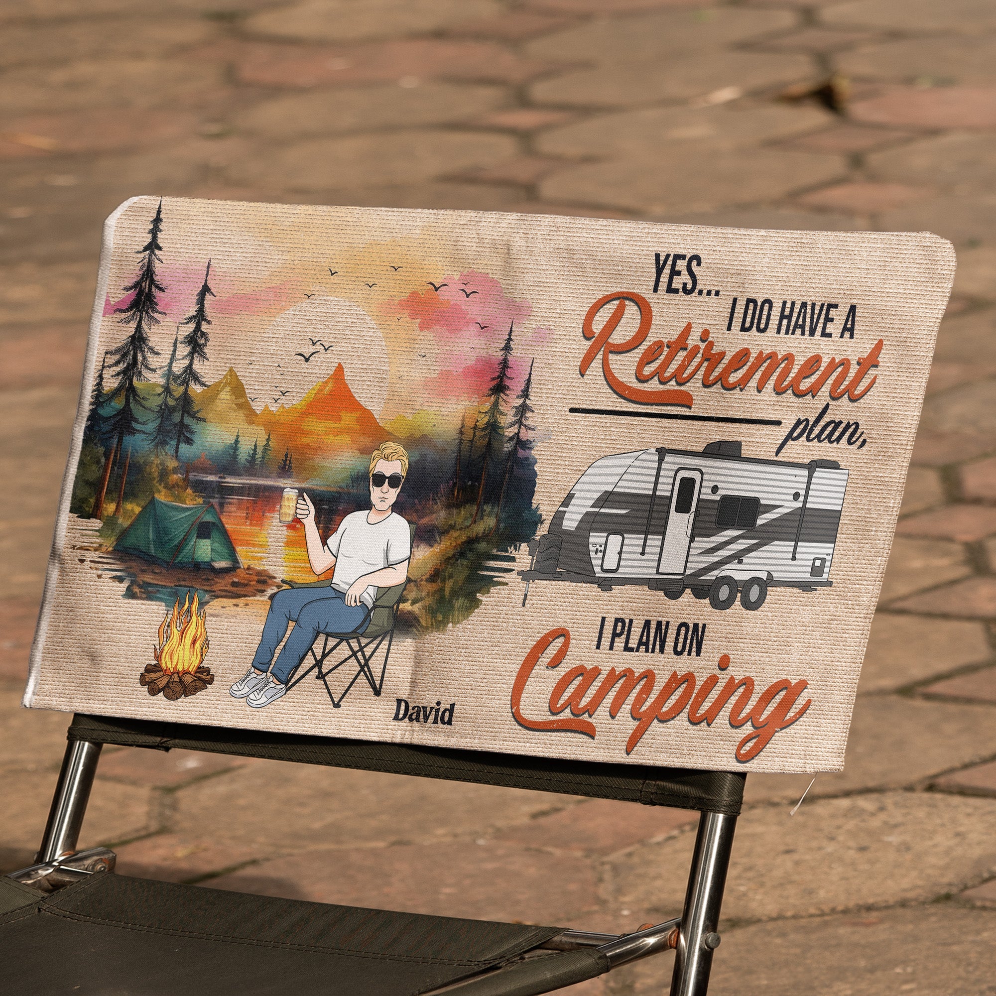 I Hate People Retirement Camping - Personalized Folding Chair Cover