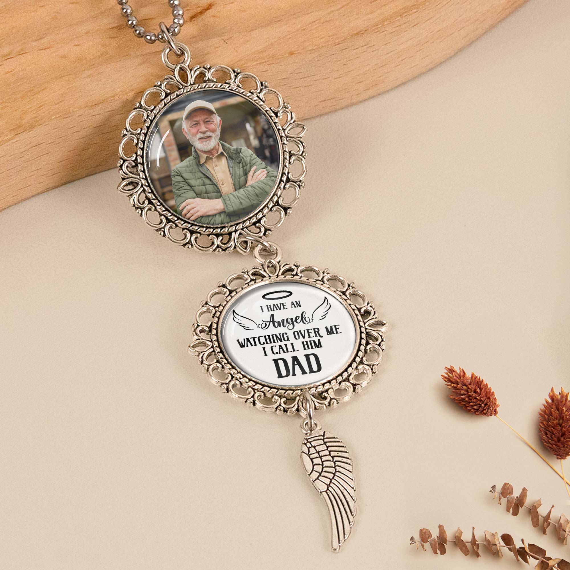 I Have An Angel Watching Over Me - Personalized Photo Car Ornament