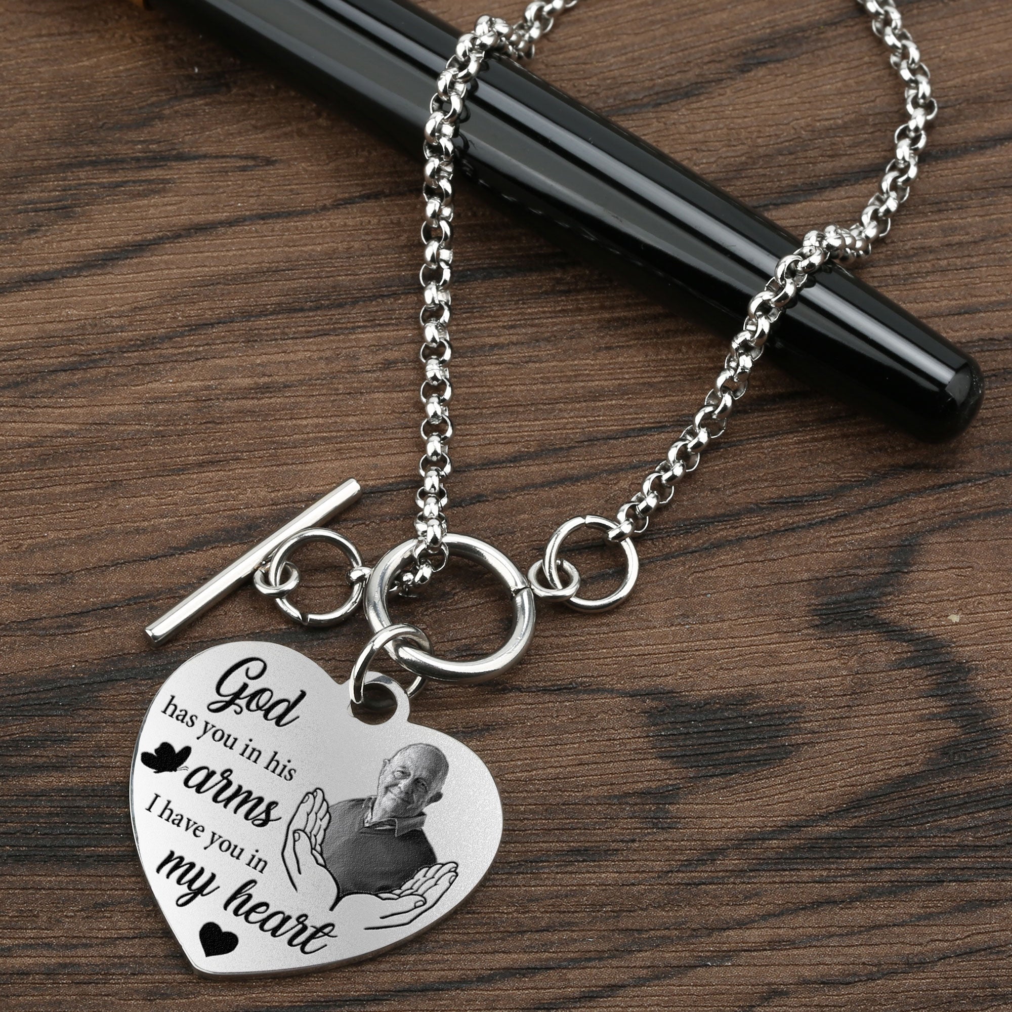 I Have You In My Heart - Personalized Photo Heart Bracelet