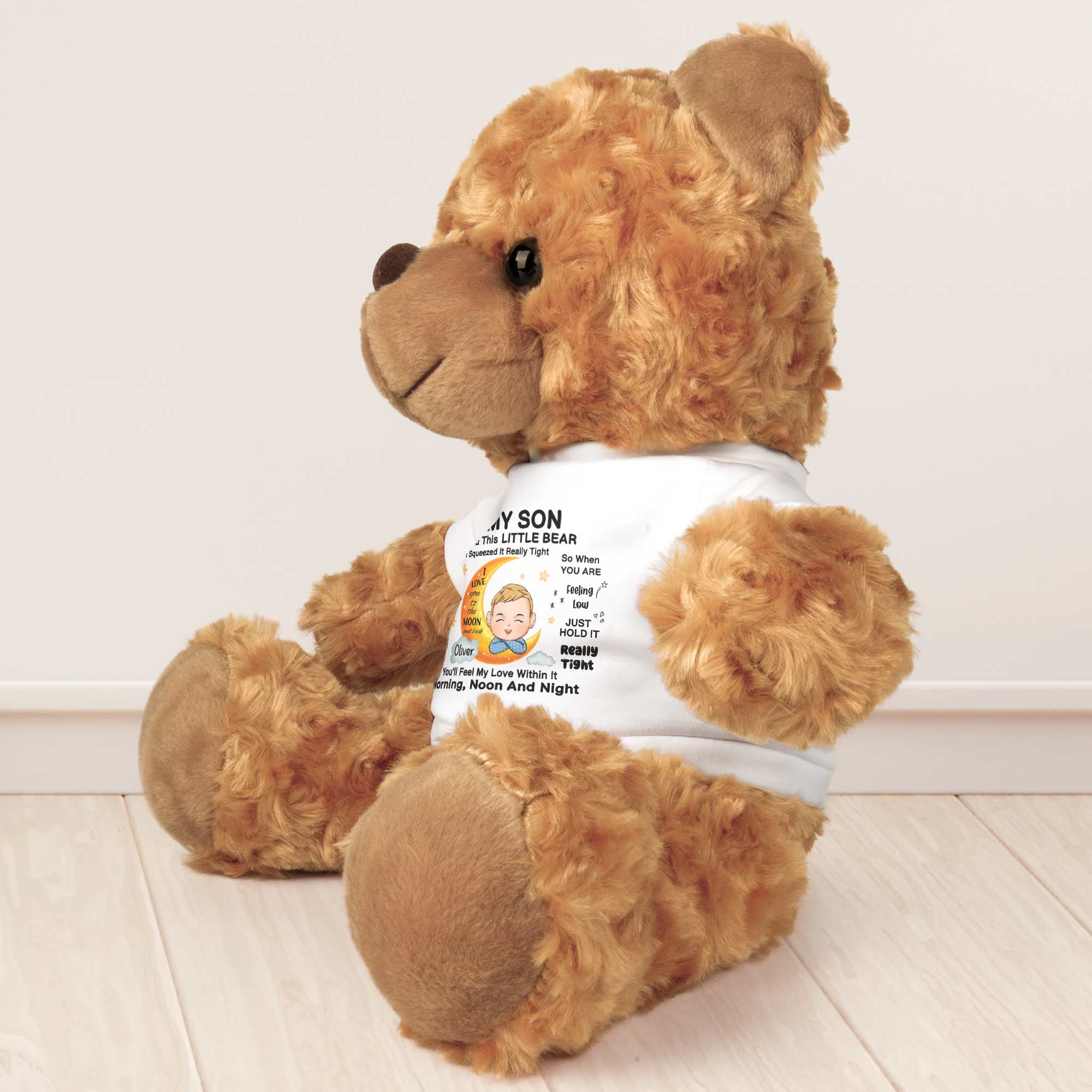 I Hugged This Little Bear I Filled It With Love - Teddy Bear With Personalized Shirt