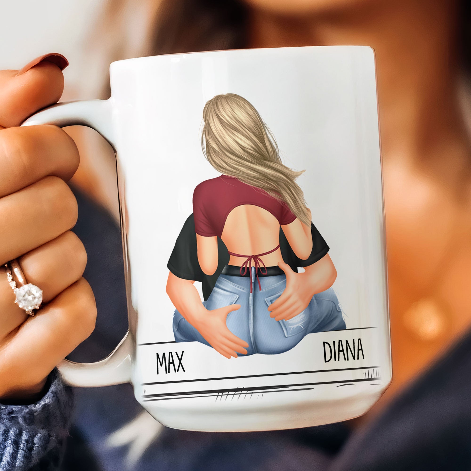 I Just Want To Touch Your Butt - Personalized Mug