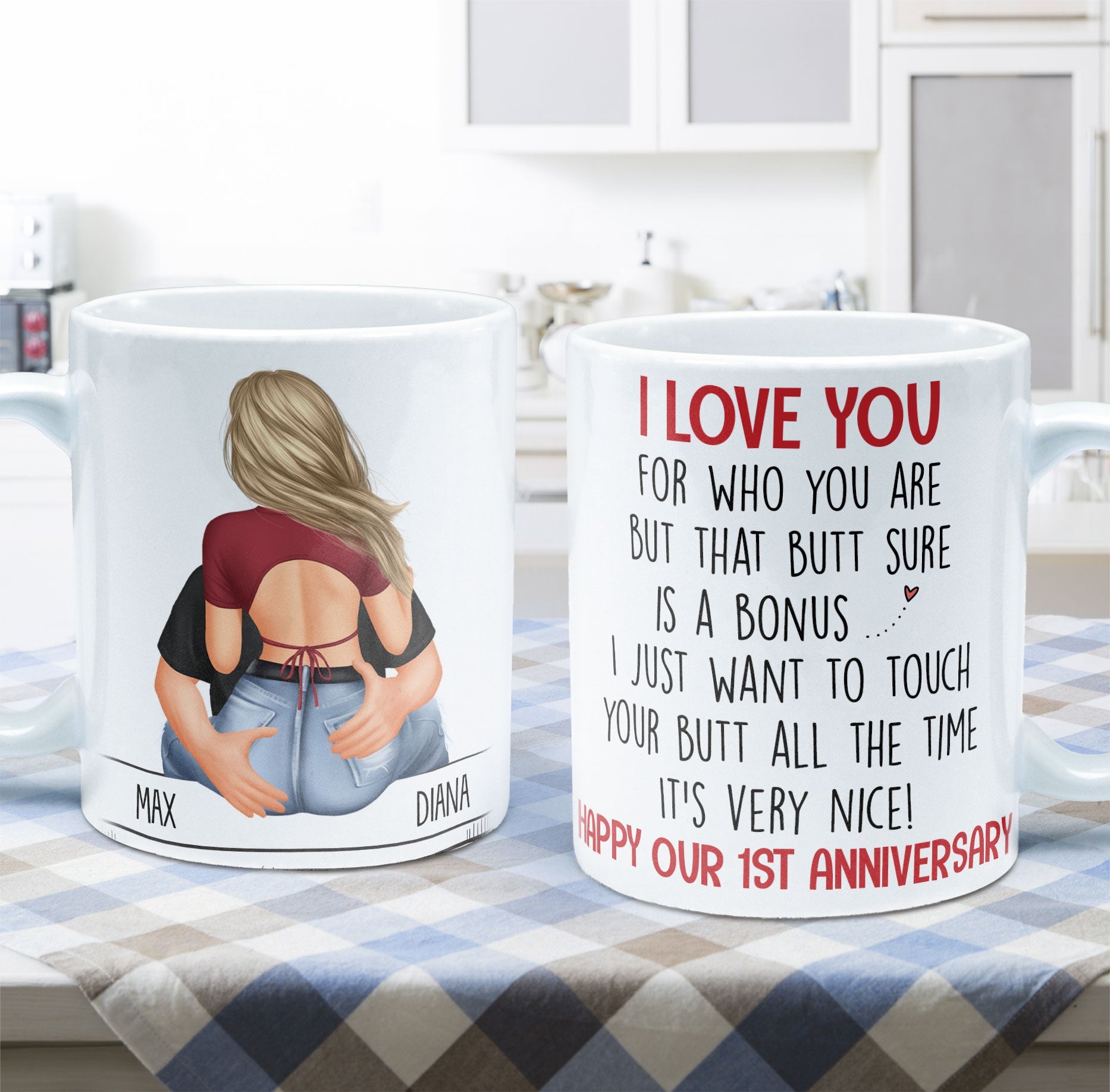 I Just Want To Touch Your Butt - Personalized Mug