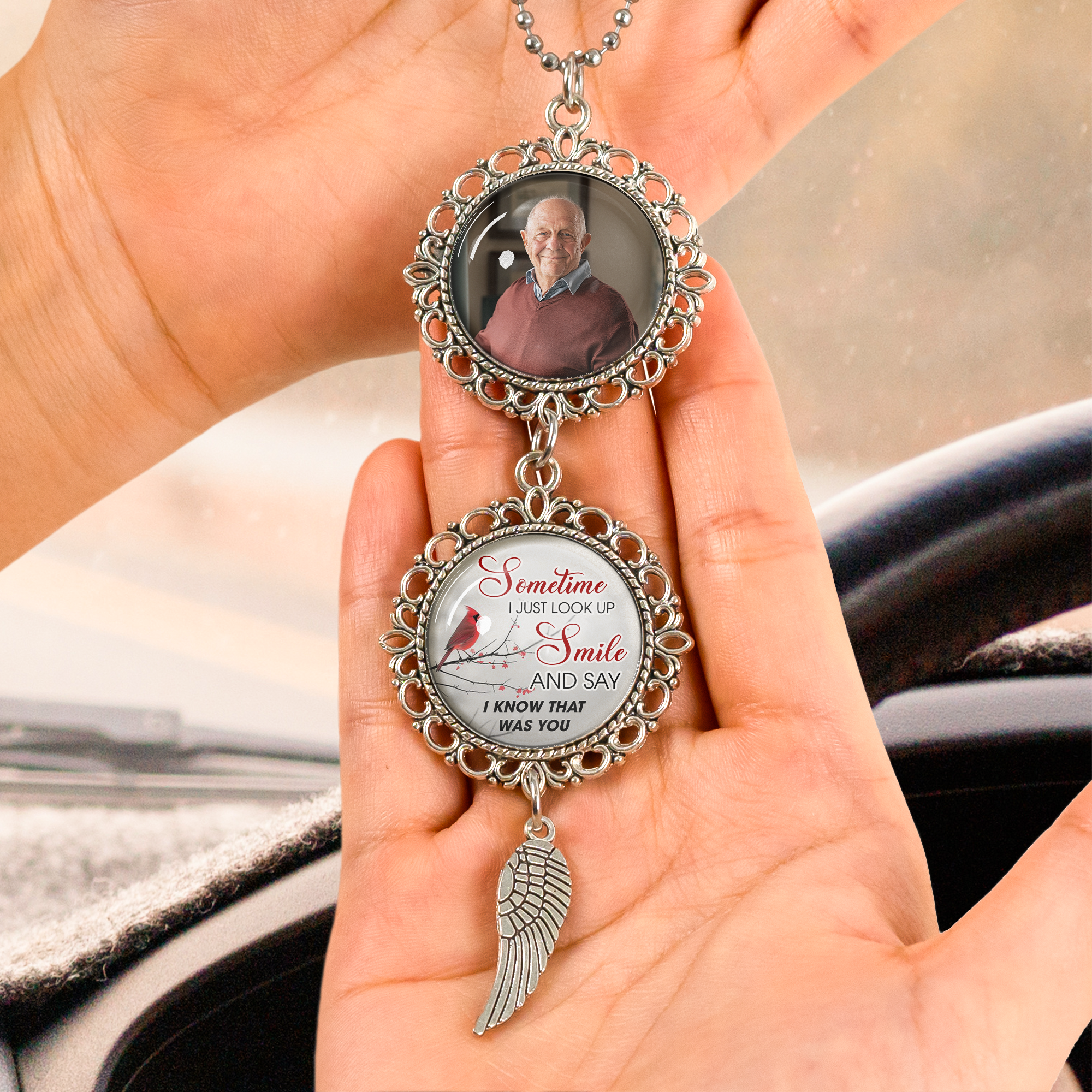 I Know That Was You - Personalized Photo Car Ornament