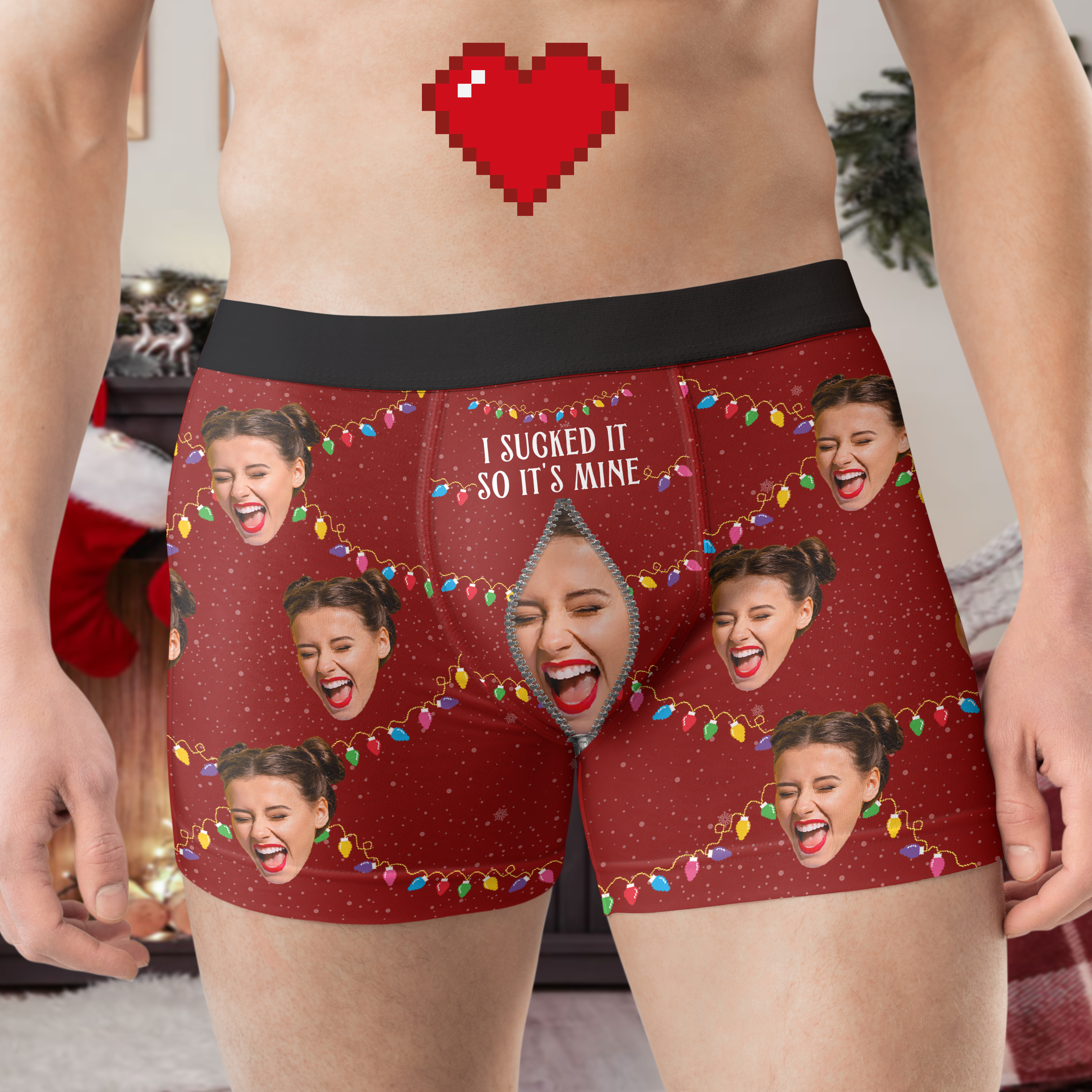 I Licked It I Sucked It - Personalized Photo Couple Matching Underwear