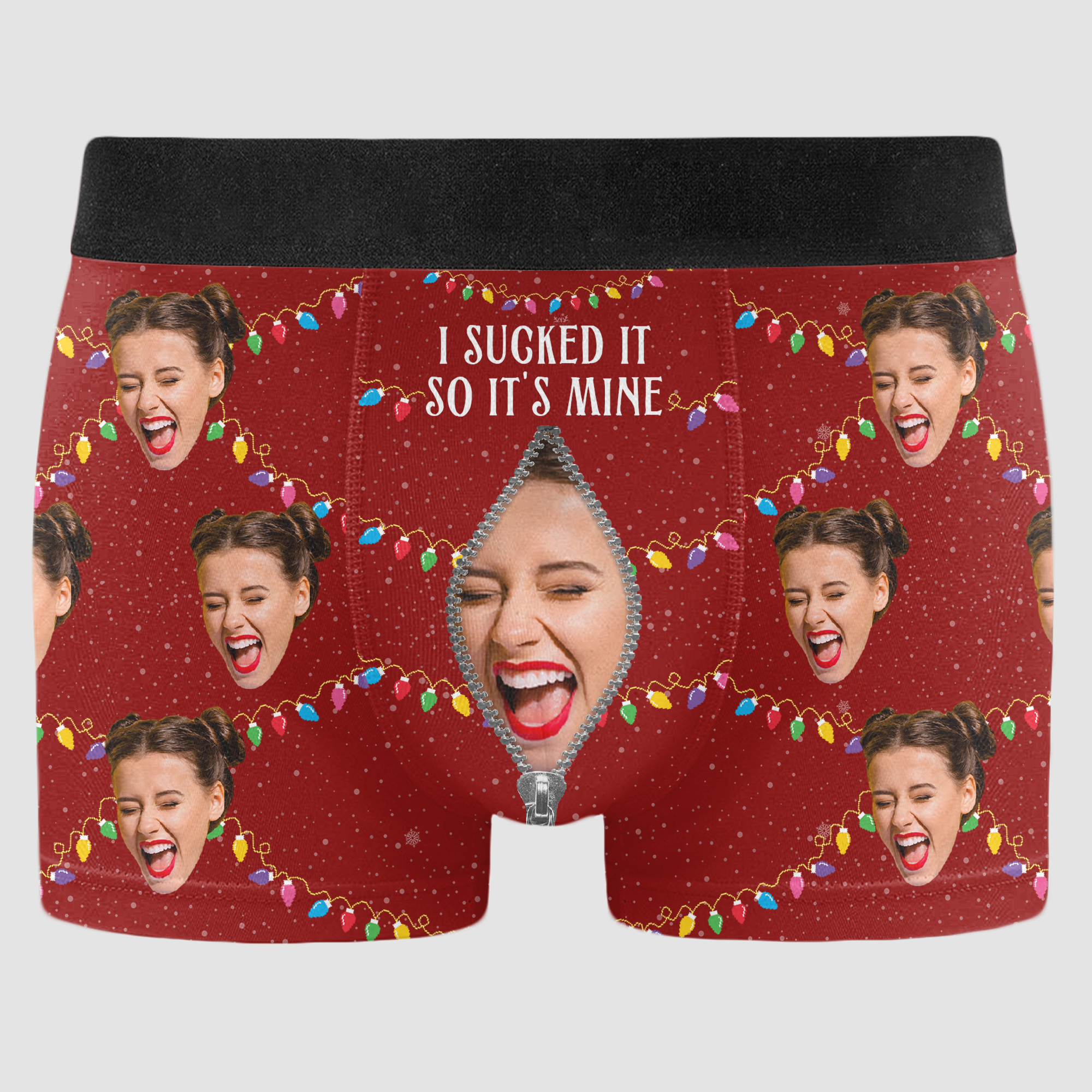 I Licked It I Sucked It - Personalized Photo Couple Matching Underwear