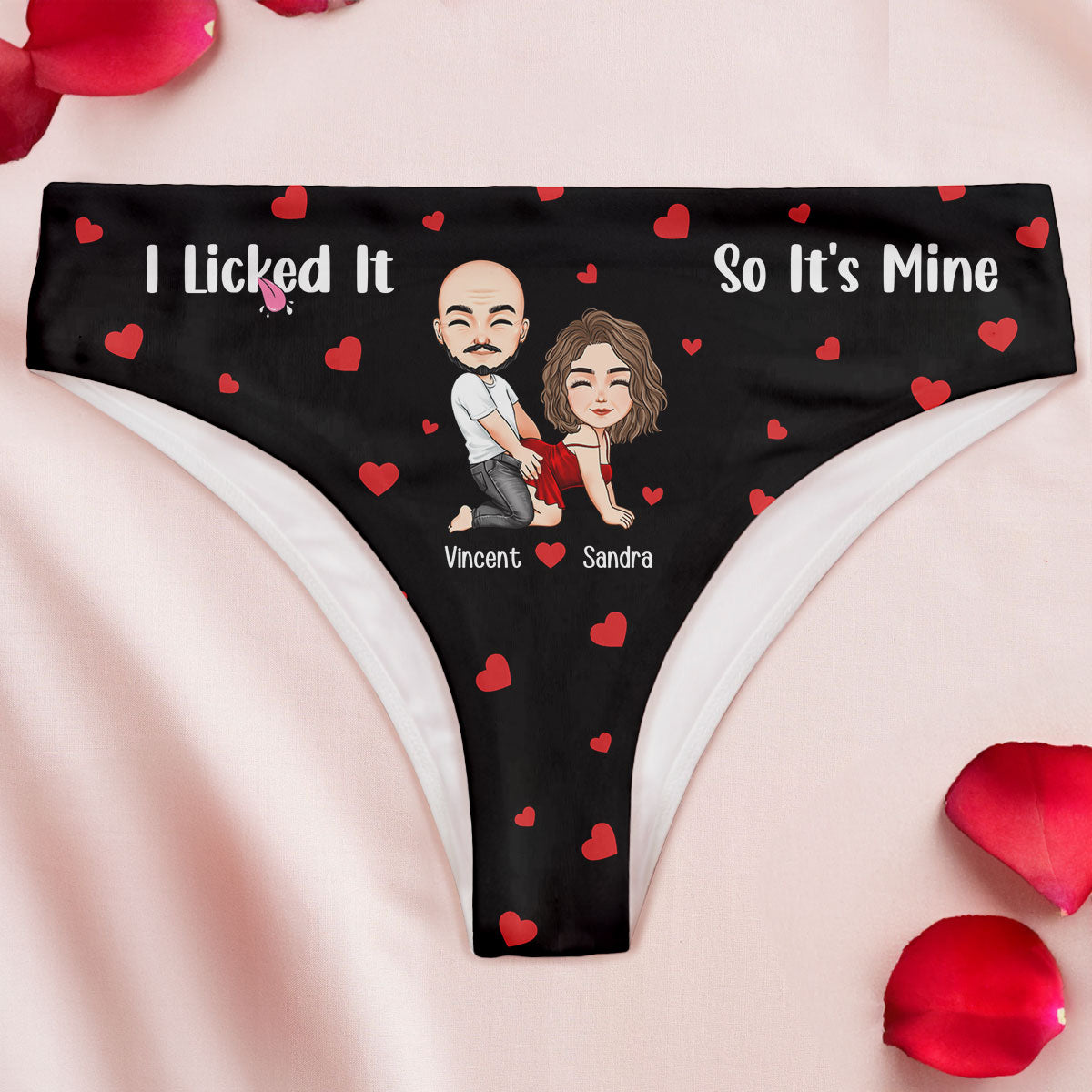 I Licked It So It's Mine Naughty Couple - Personalized Women's Low-Waisted Brief