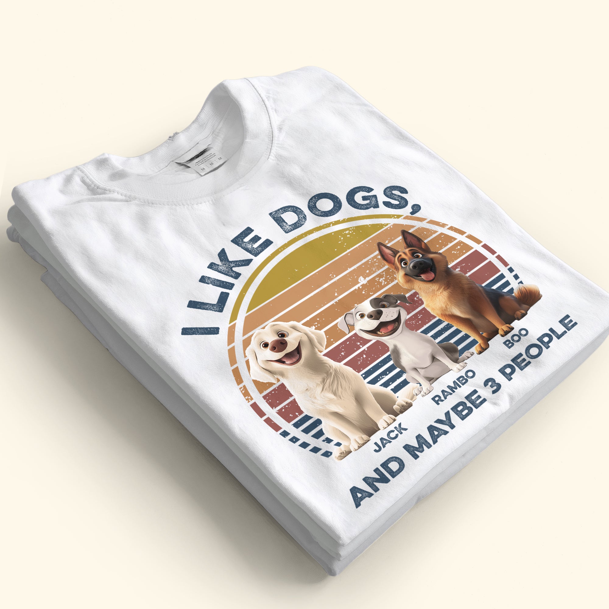 I Like Dogs, & Maybe 3 People - Personalized Shirt