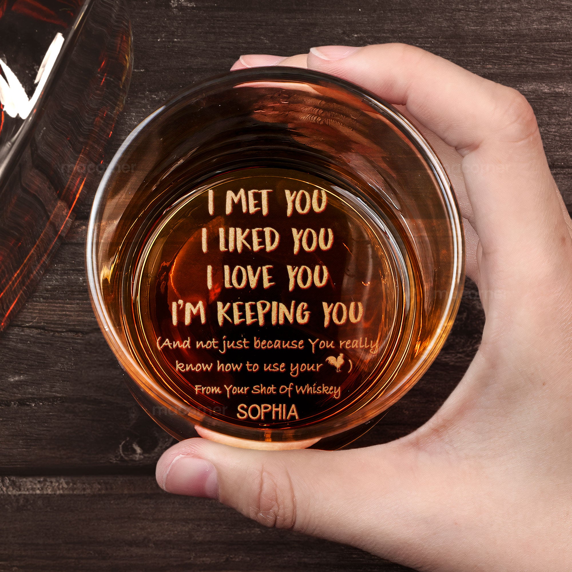 I Liked You I Love You - Personalized Engraved Whiskey Glass