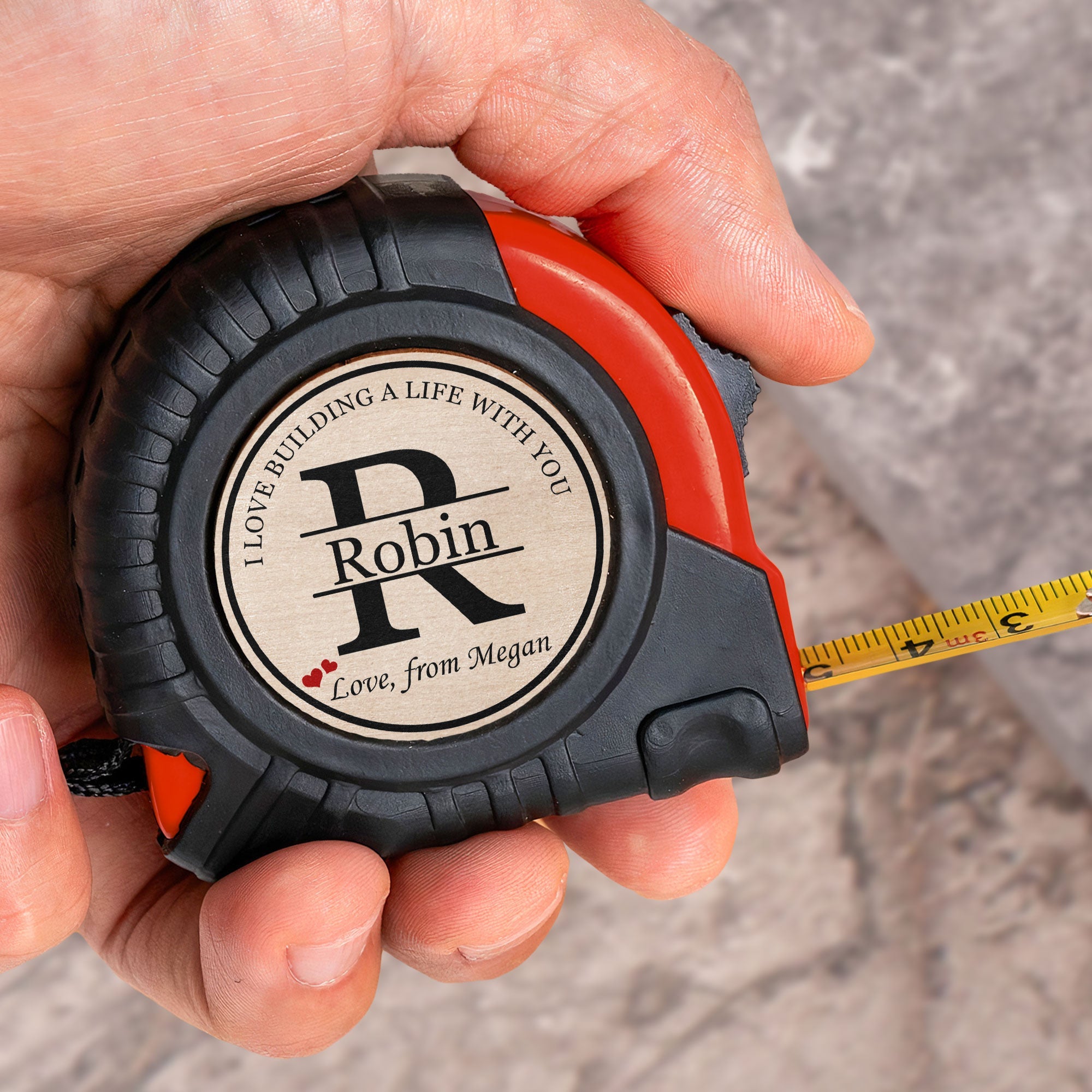 I Love Building A Life With You - Personalized Tape Measure