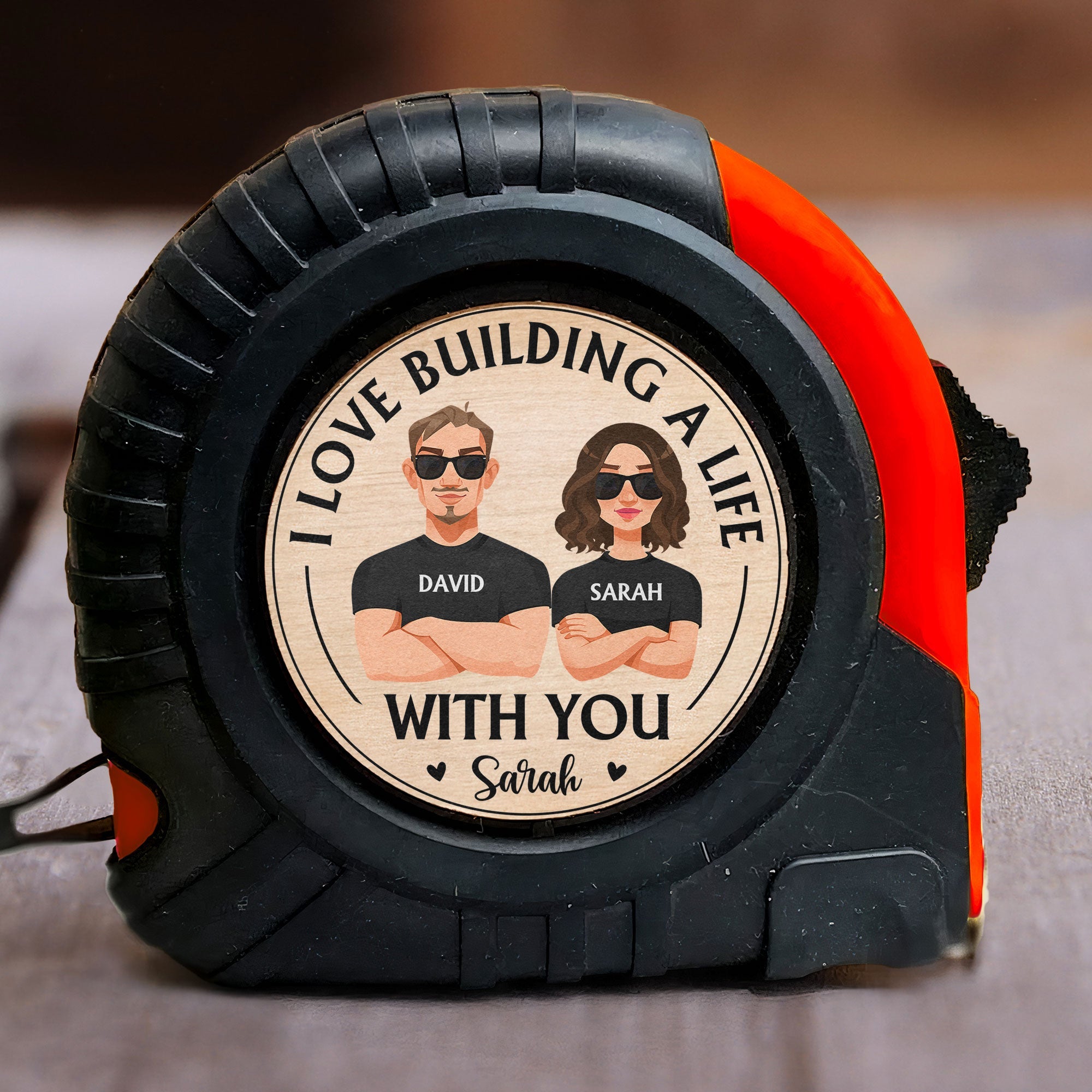 I Love Building A Life With You - Personalized Tape Measure