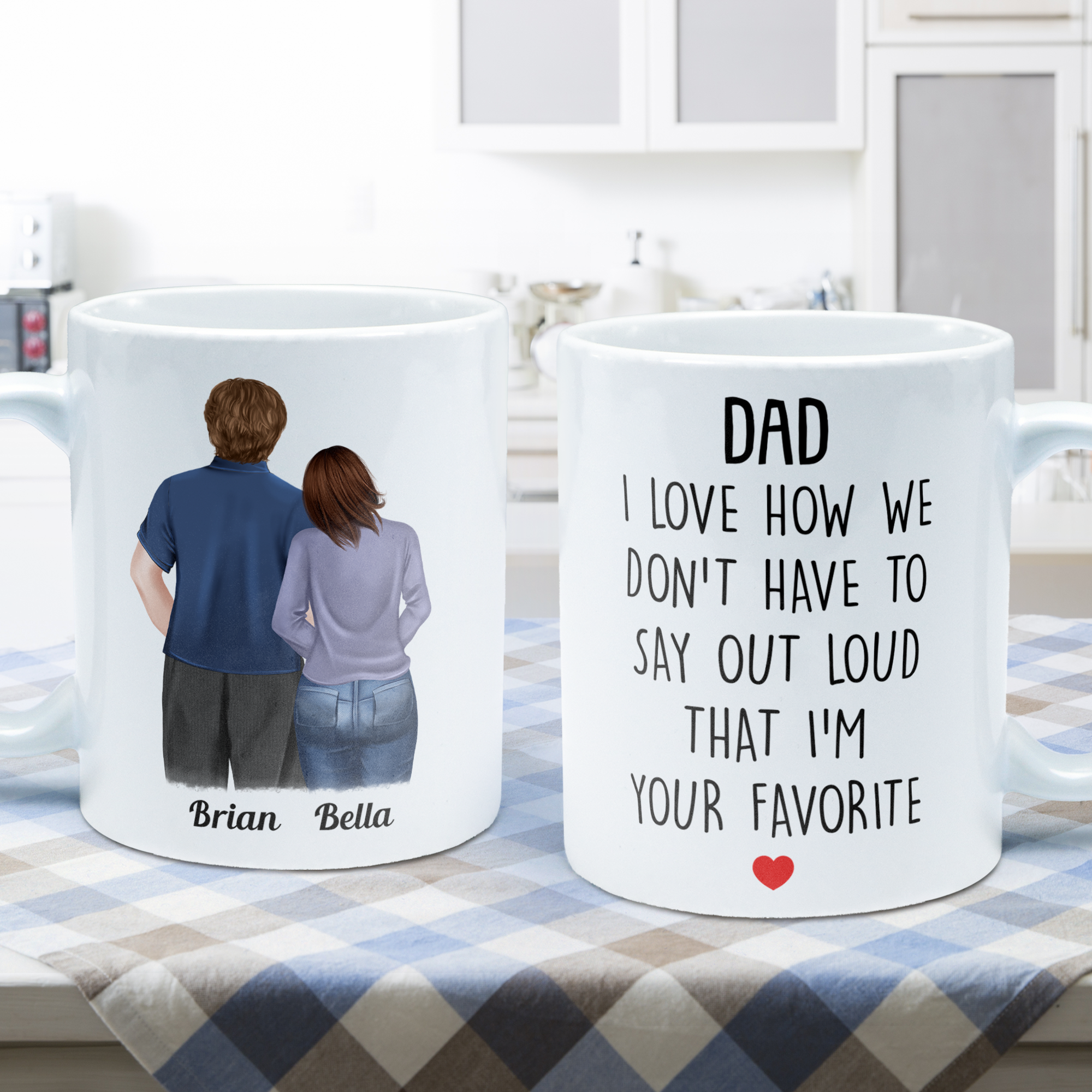 I Love How We Don'T Have To Say Out Loud - Personalized mug - Birthday, Father's Day Gift For Father, Daddy, Dad, Grandpa