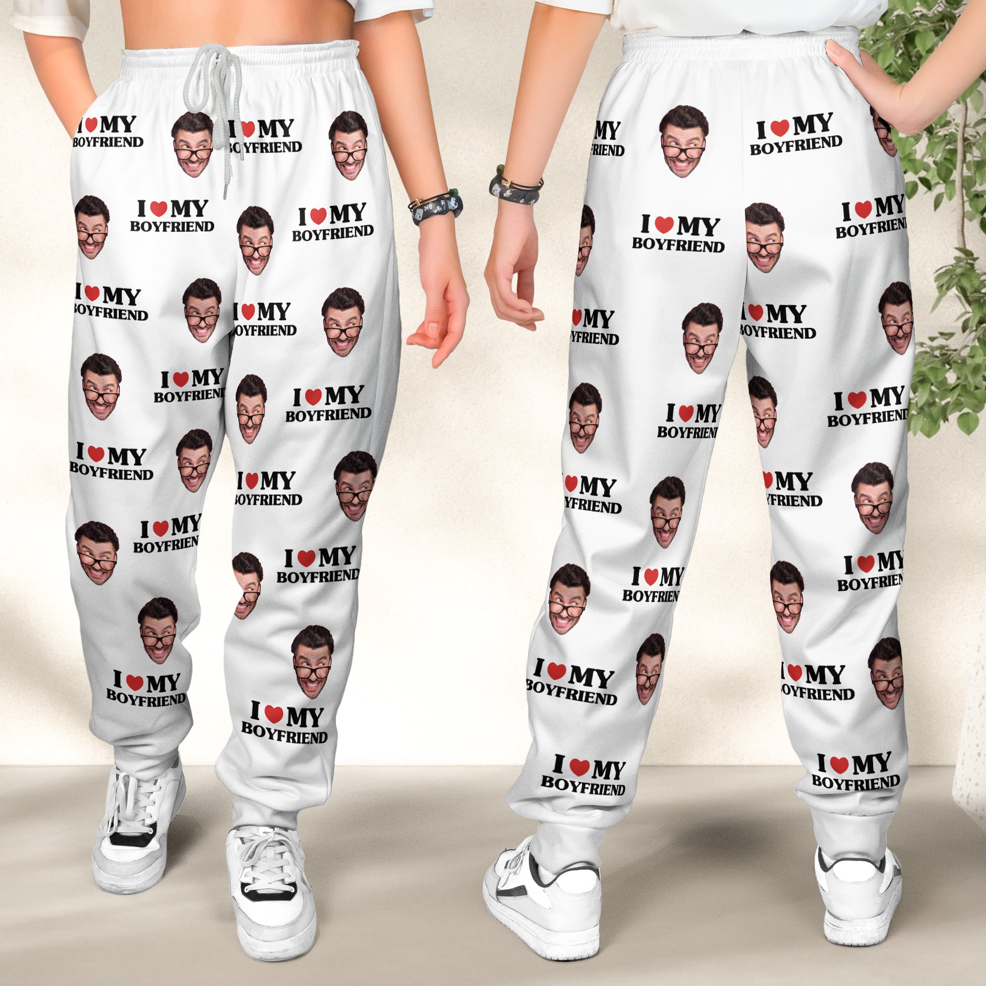 I Love My Hot Wife Custom Face - Personalized Photo Sweatpants