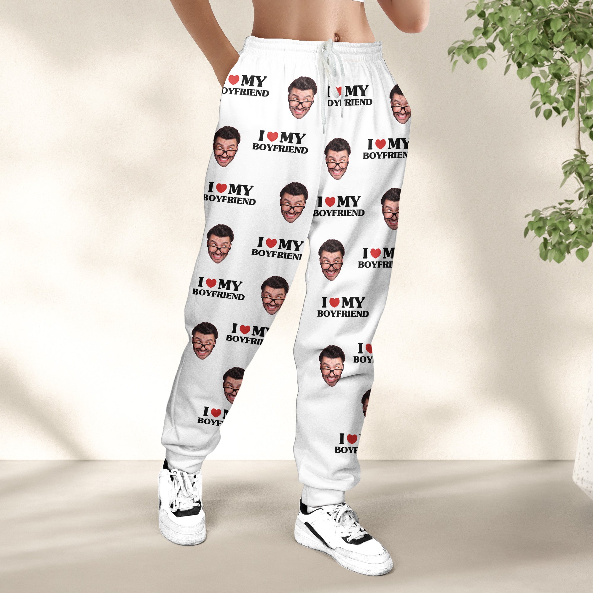 I Love My Hot Wife Custom Face - Personalized Photo Sweatpants