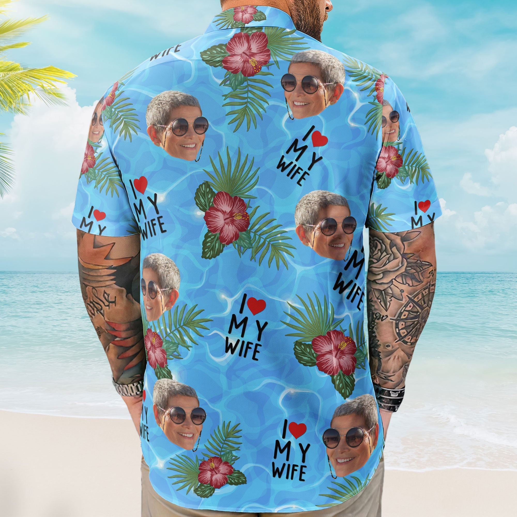 I Love My Wife Summer Vacation For Husband - Personalized Hawaiian Shirt