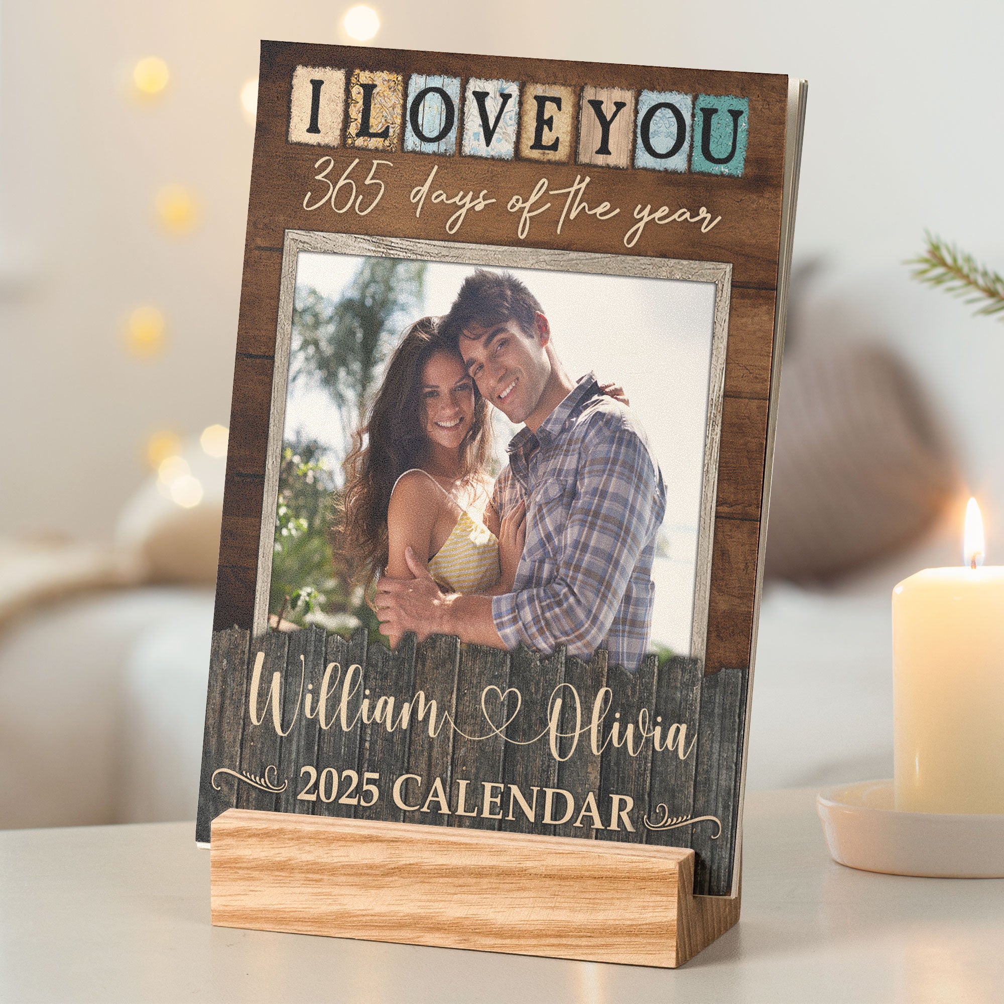 I Love You 365 Days Of The Year - Personalized Photo Easel Calendar