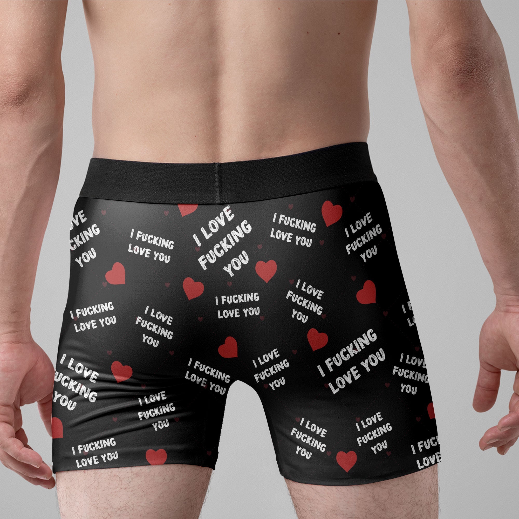 I Love You I Love ... You - Personalized Photo Men's Boxer Briefs