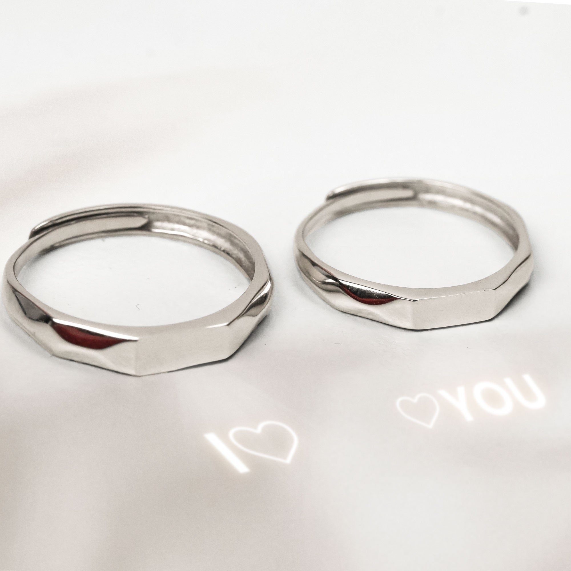 I Love You - Luminous Affection Couple Ring