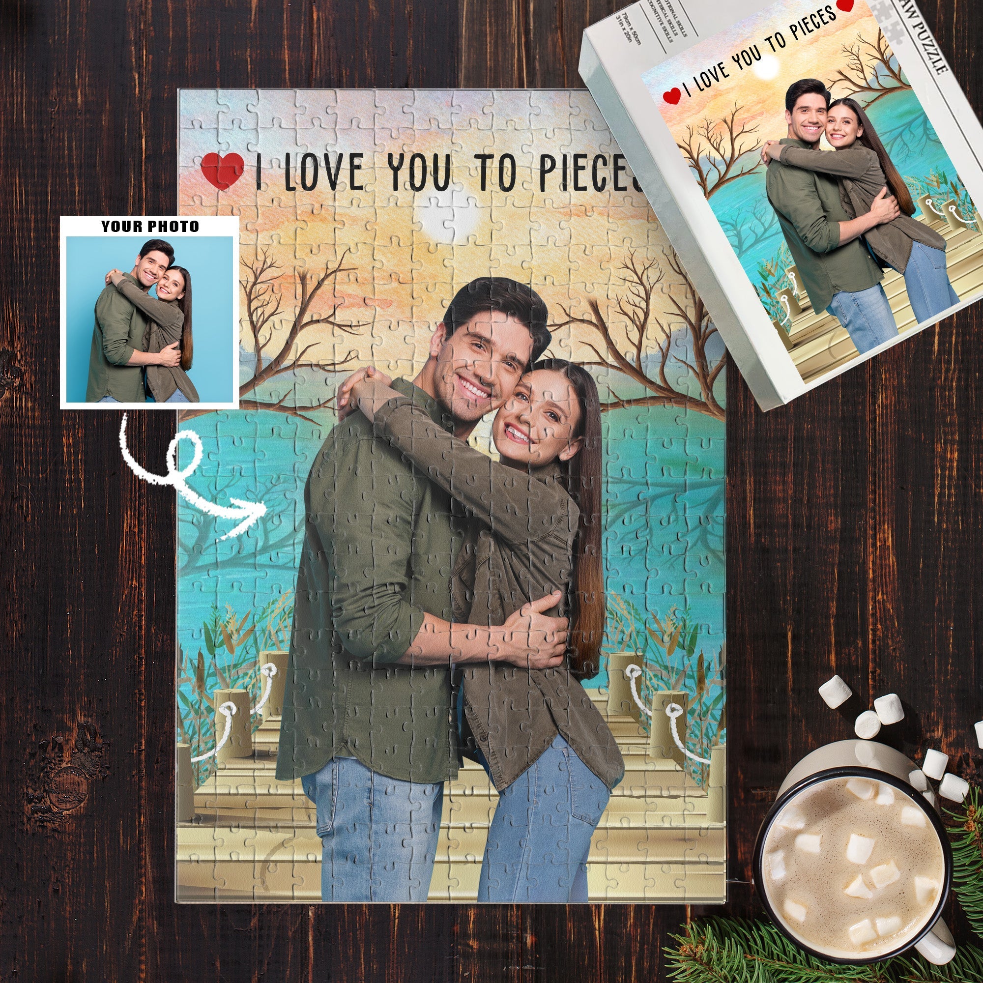 I Love You To Pieces - Personalized Photo Jigsaw Puzzle