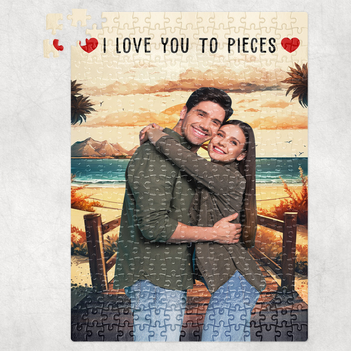 I Love You To Pieces - Personalized Photo Jigsaw Puzzle