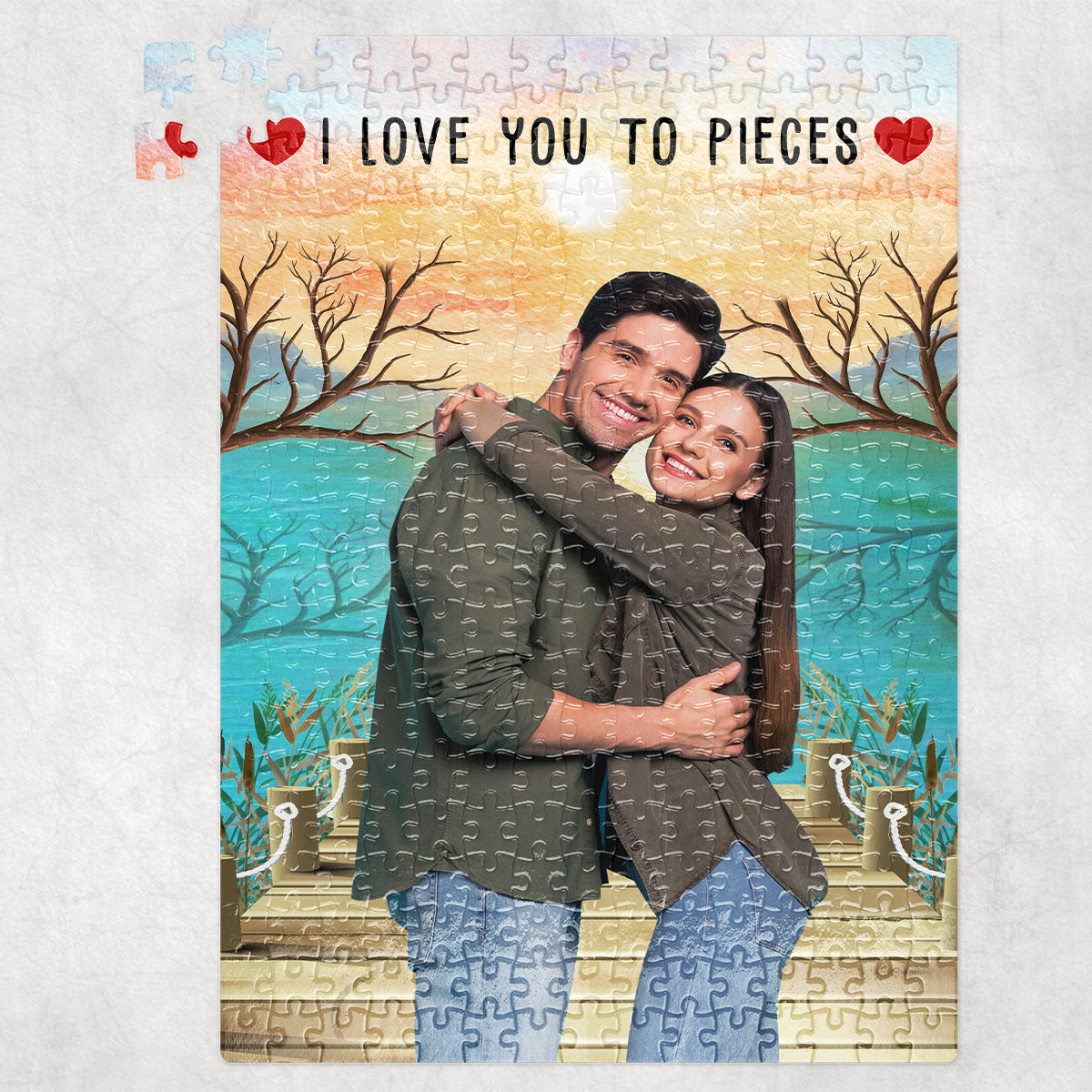 I Love You To Pieces - Personalized Photo Jigsaw Puzzle