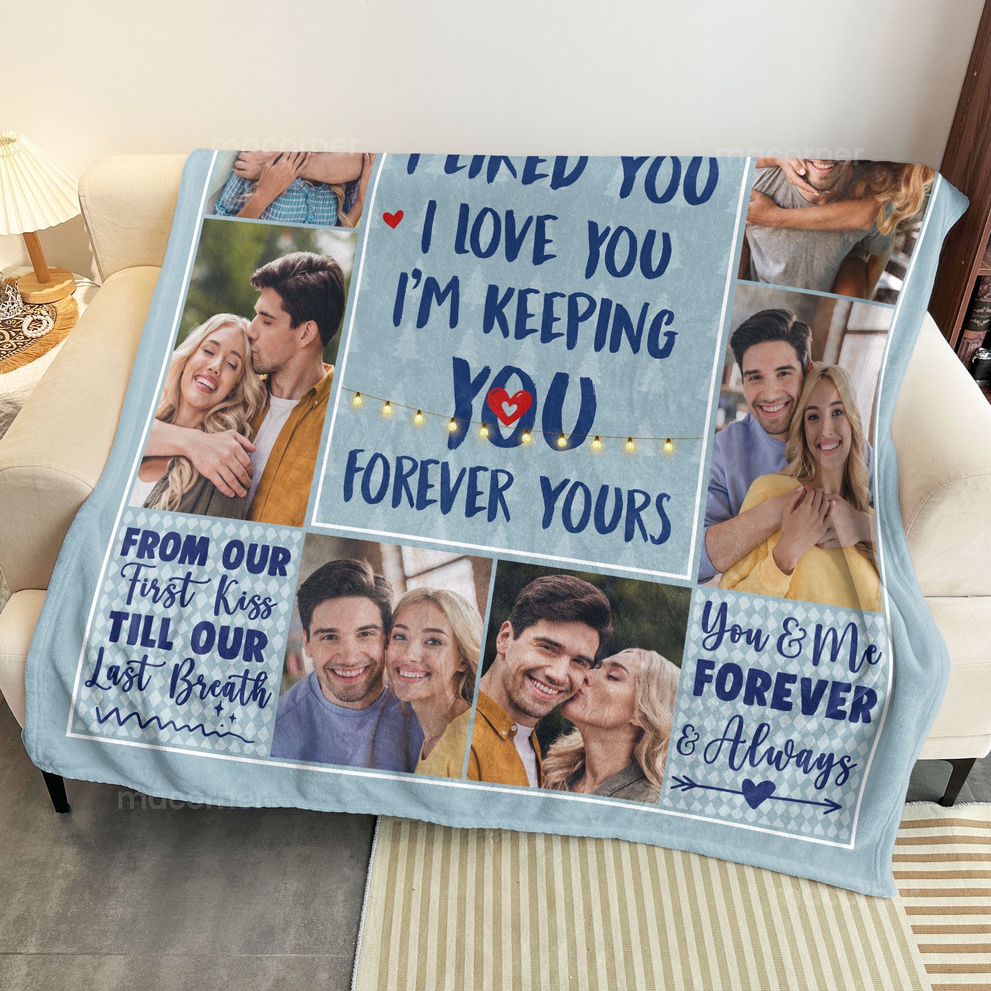 I Love You Forever & Always - Personalized Photo Blanket