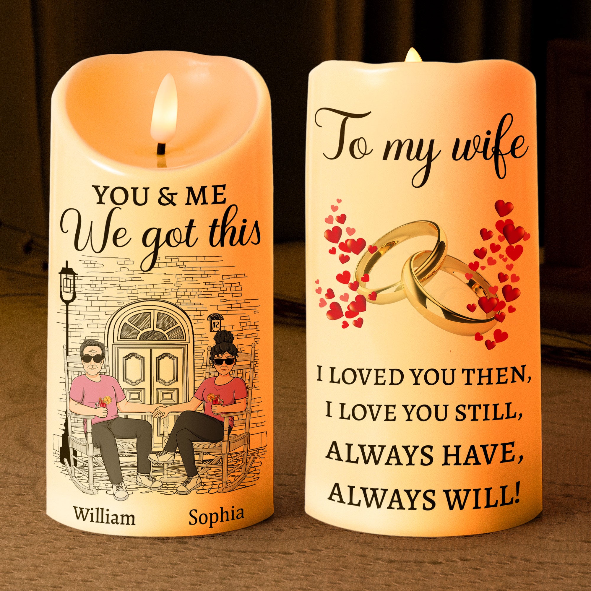 I Loved You Then, I Love You Still - Personalized LED Candle