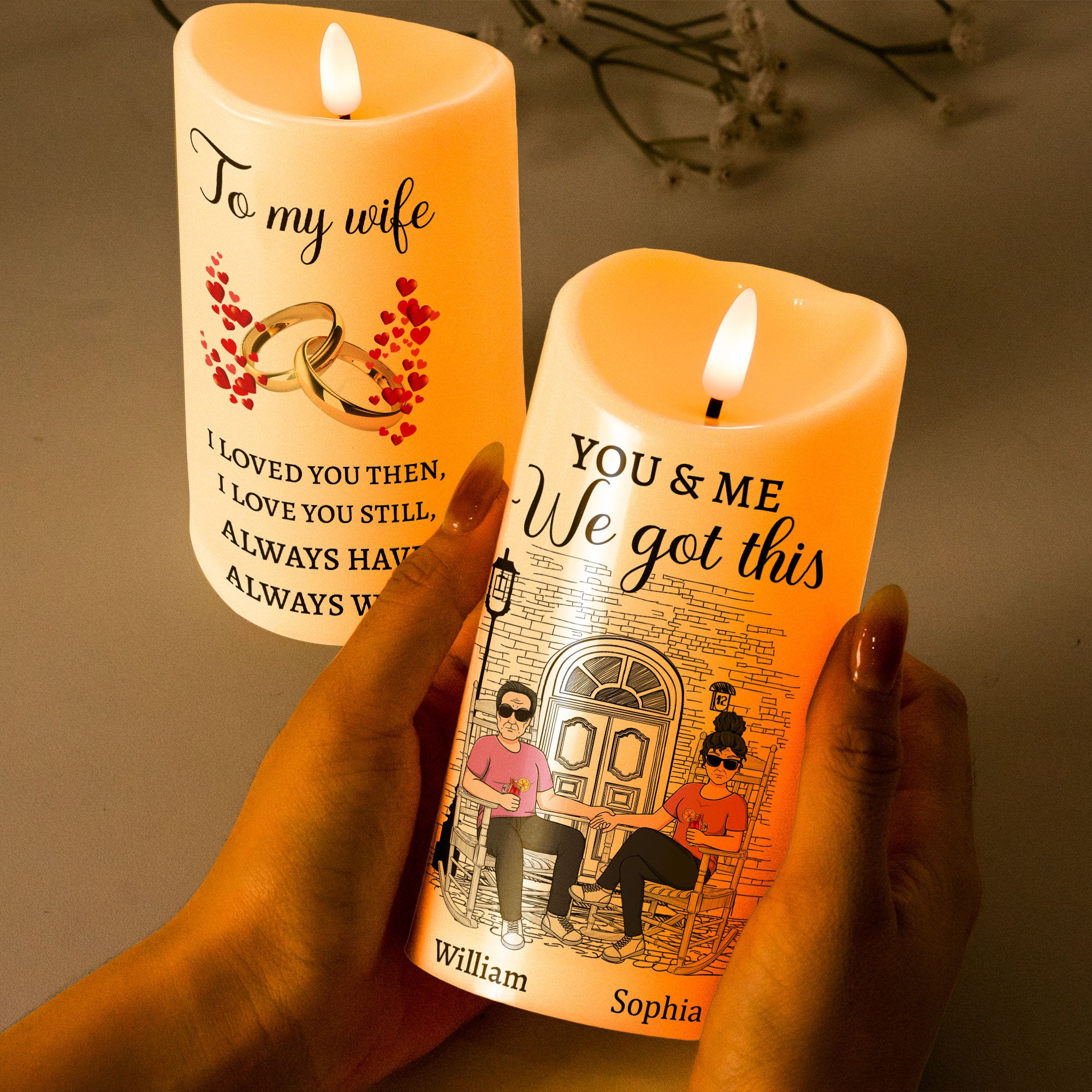 I Loved You Then, I Love You Still - Personalized LED Candle